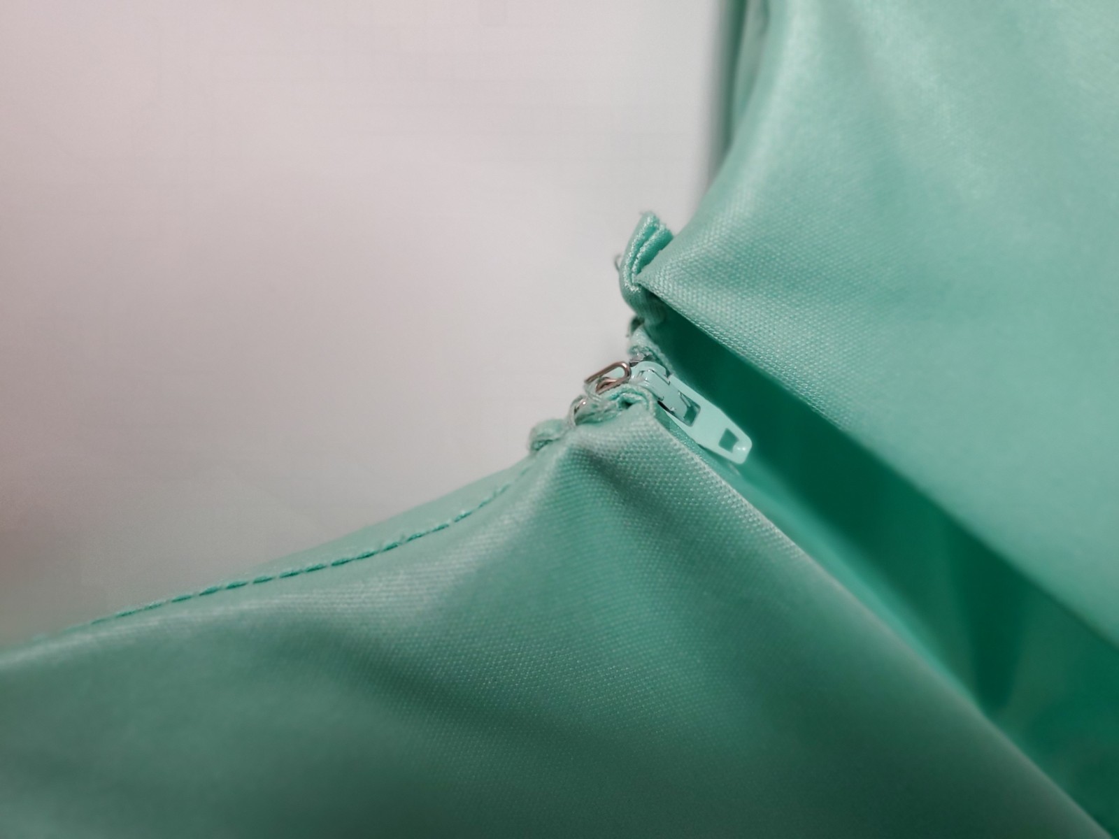 Vtg 70s Sleeveless Ruffle Layer Prom Dress M Maxi Long Bridesmaid Minty Green