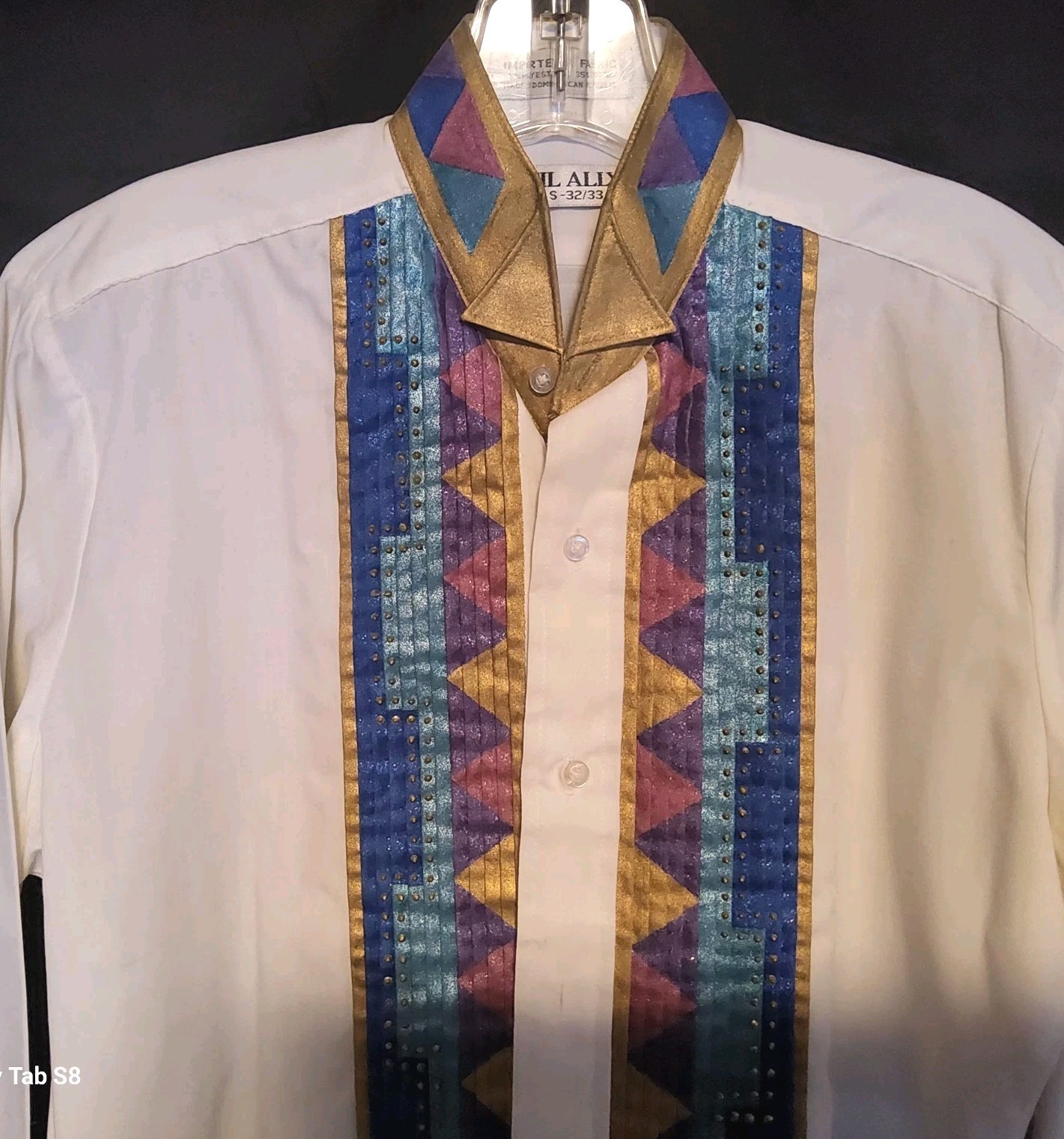 Vintage Neil Allyn Tuxedo Shirt Men’s S Ladie’s M Southwestern Custom Rodeo