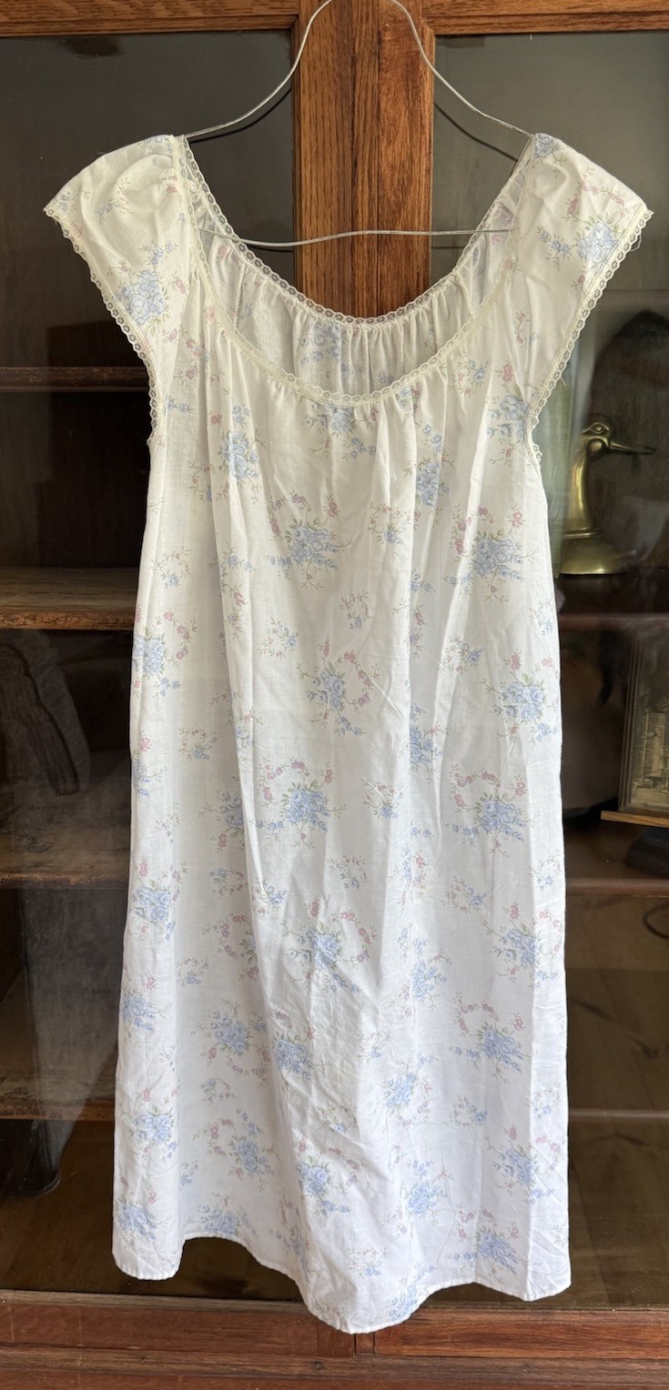 GLENCRAFT LINGERIE VTG Grannycore White Floral Lace Nightgown Sleeveless Dress S