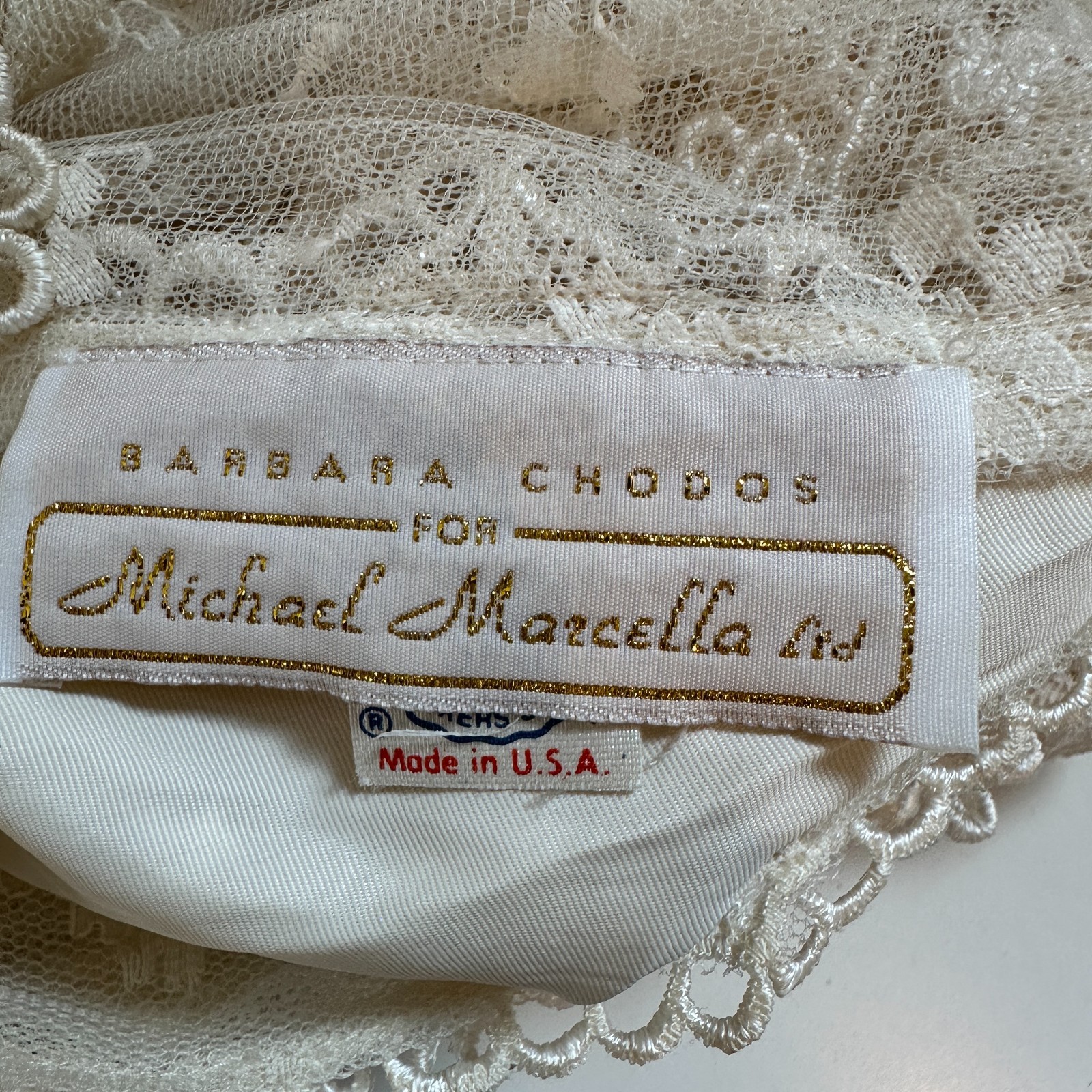 VTG 70s 80s Barbara Chodos Michael Marcella Lace 2 Pc Flapper Set Sz 12 NWT