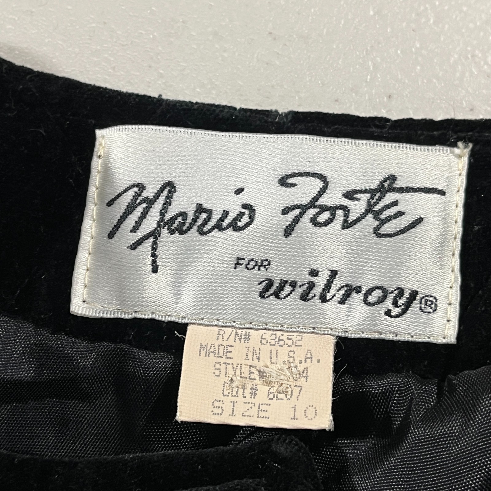 Mario Forte Wilroy Jacket Womens 10 Velvet Vintage Victorian USA Made Grunge 90s