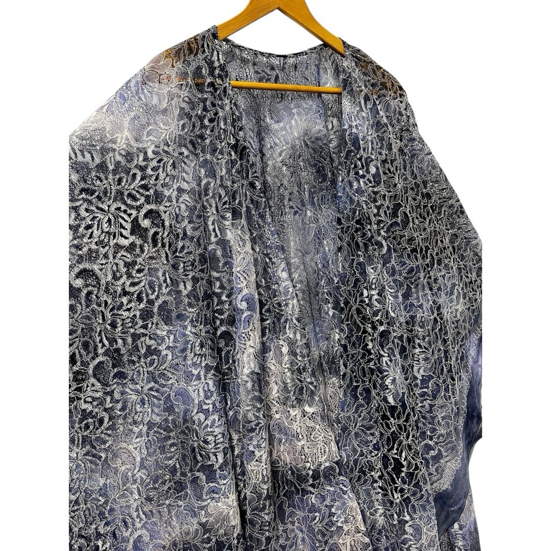 Vintage 70s Purple Lace Wrap Top Boho Witchy Rock Goddess OS
