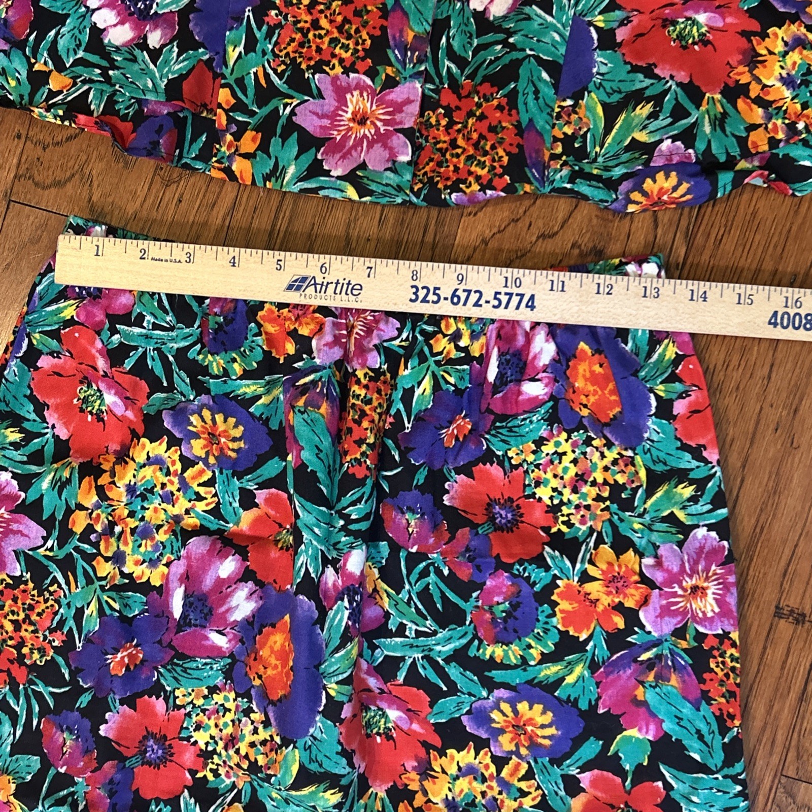 Just In Thyme LTD Vintage 90s Floral Two Piece Set Blouse Skirt Women’s Size