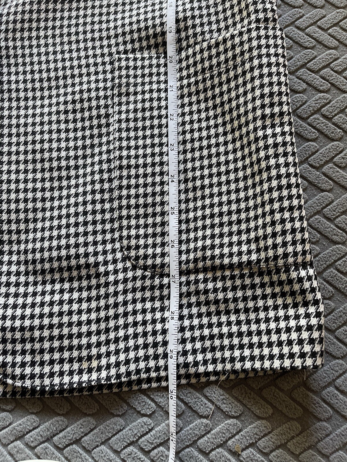 Women’s Paris Sport Club Vintage Houndstooth Black & White Blazer Sz Med USA