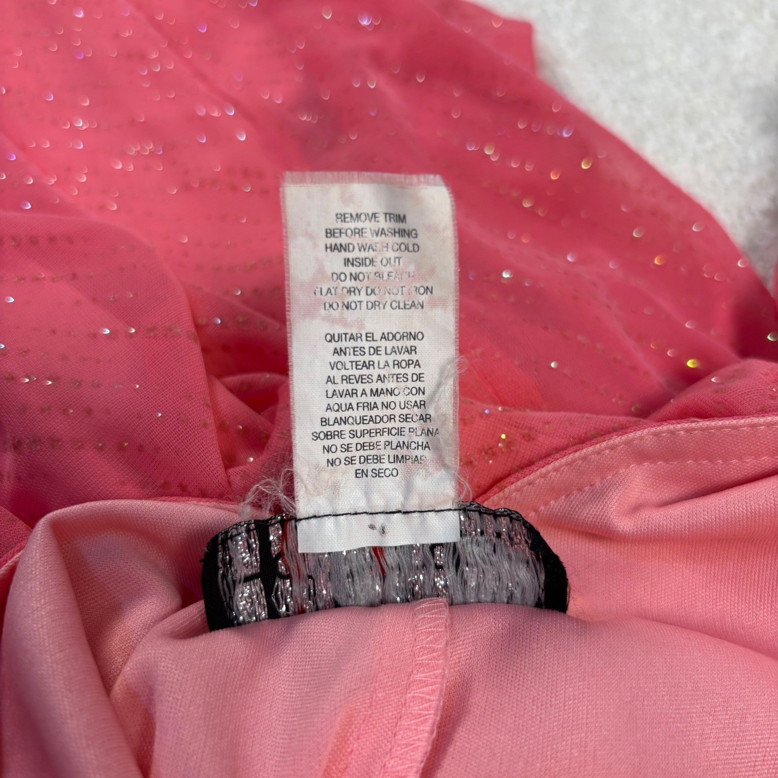 VTG city triangles hot pink glitter prom maxi formal dress y2k coquette dainty