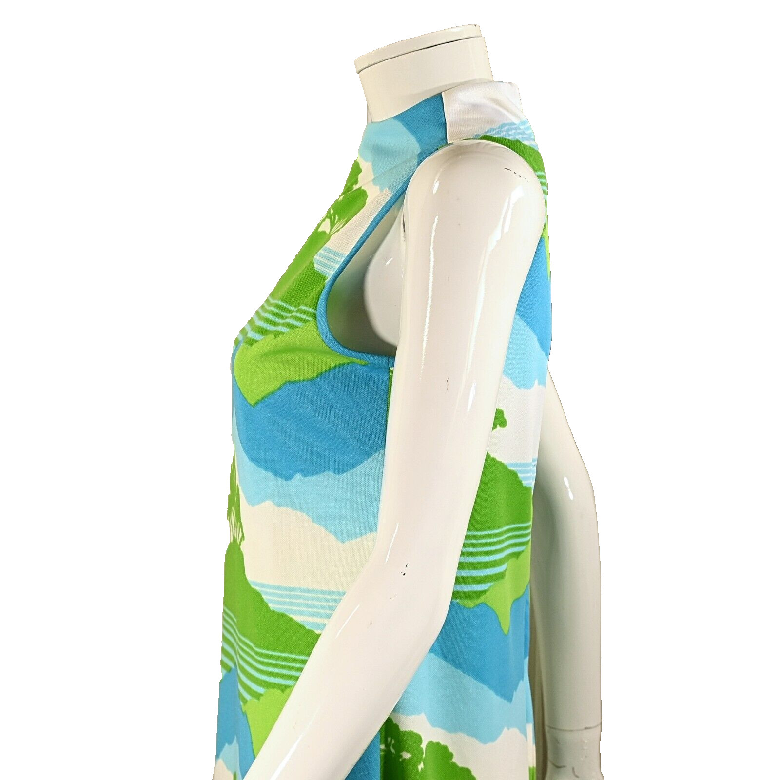 Vintage Maxi Dress Trees/Nature/Novelty Print, Bohemian Hippie Dress S