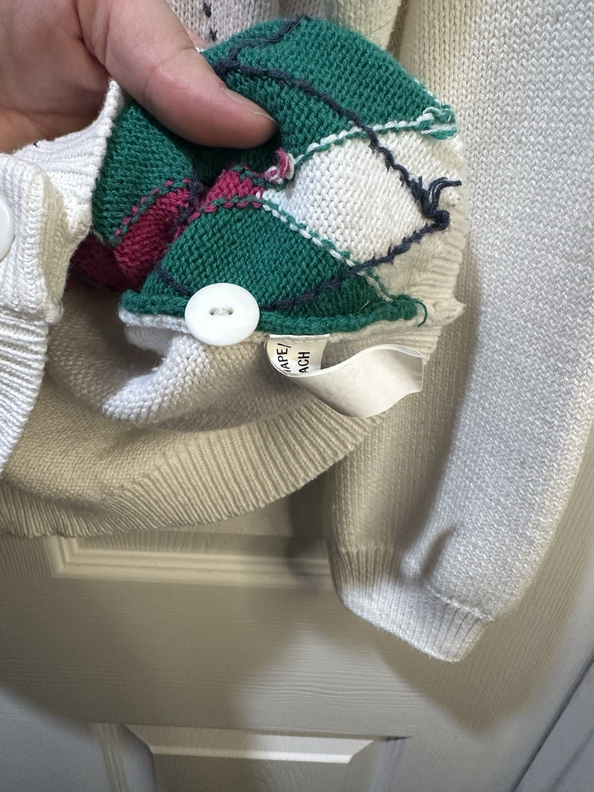 Vintage Bleyle Cotton Blend Knit Cardigan Sweater Cottagecore Medium