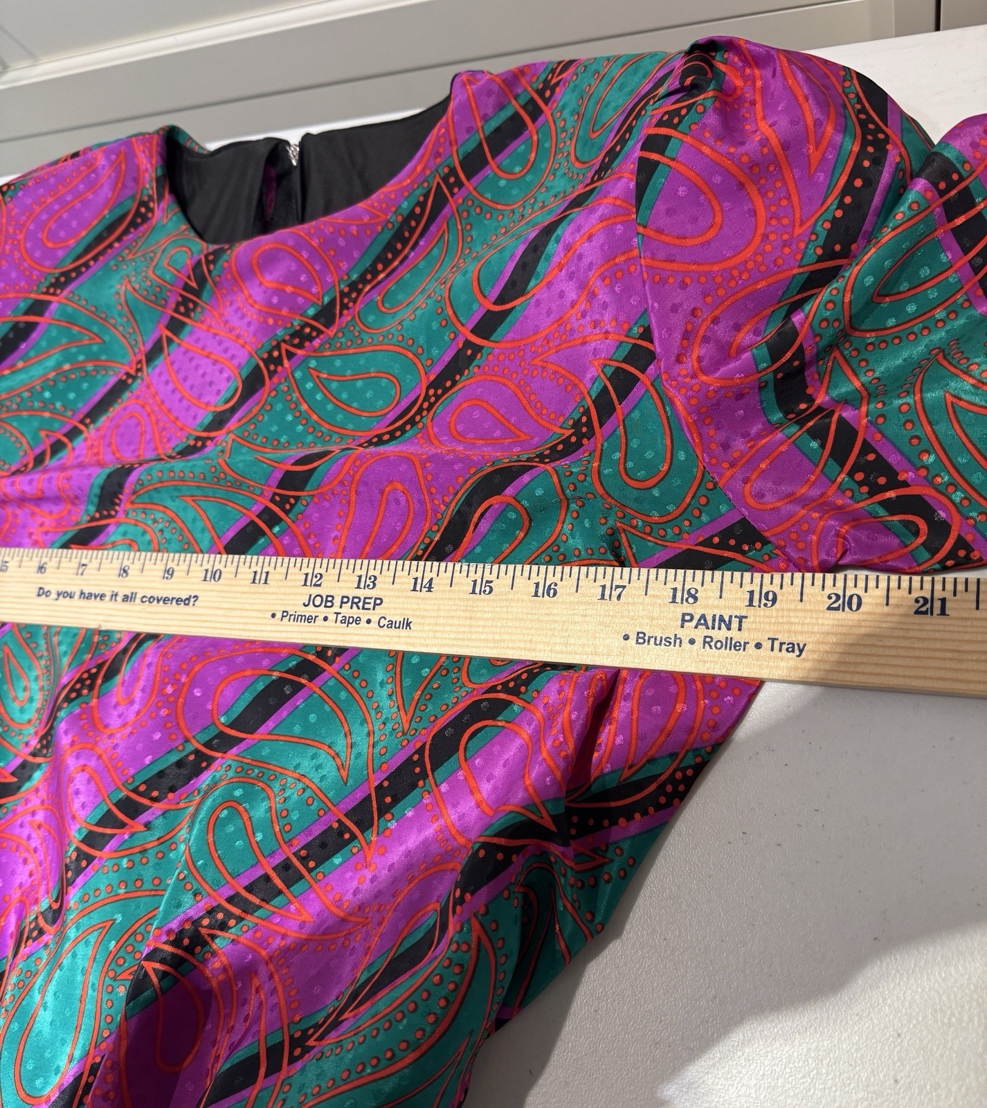 Toni Todd Dress Vintage Union Made Women’s Size 12 Tassel Belt Long Sleeve