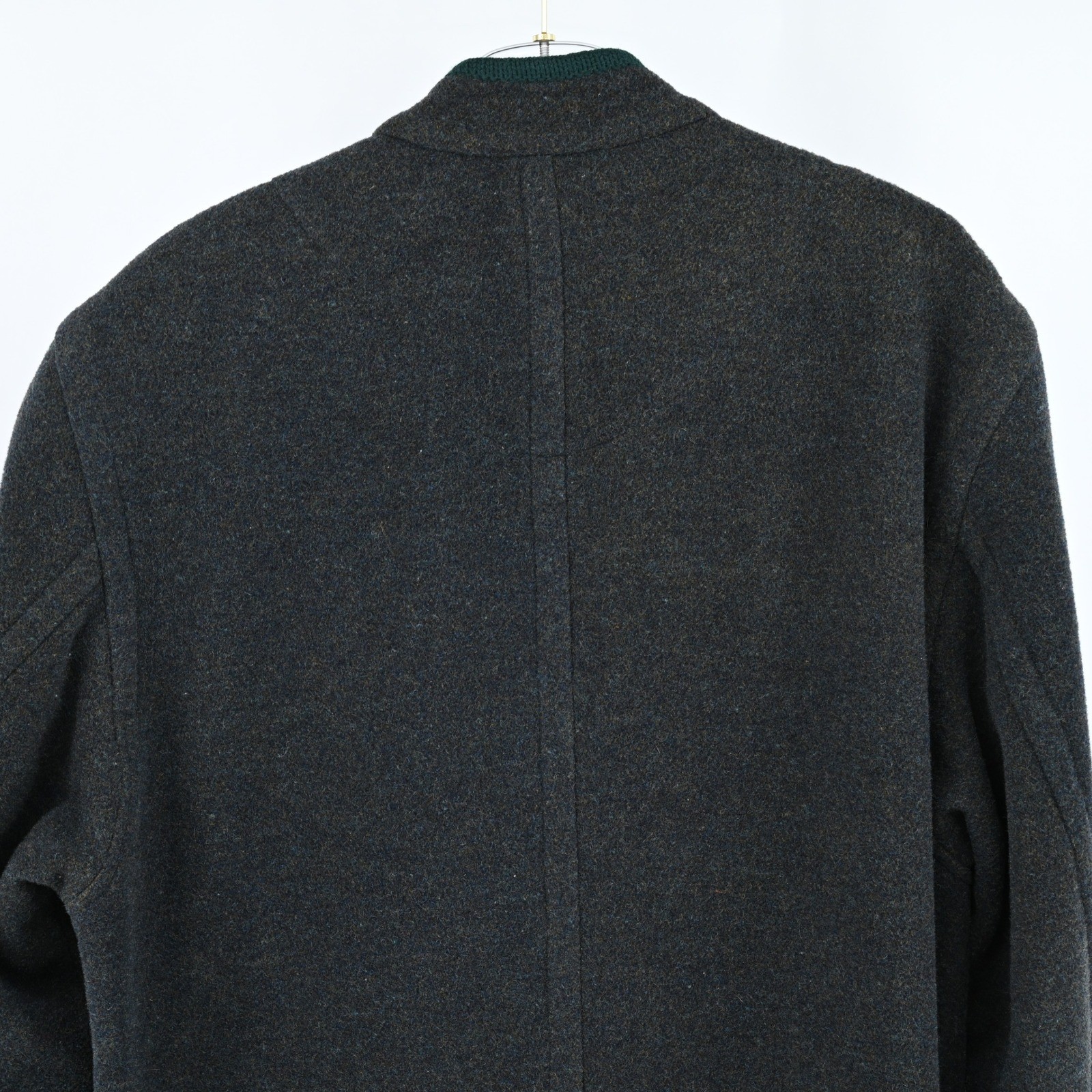 VTG Steinbock Tyrol Vintage Wool Jacket Gray Green Loden W Large Horn Buttons