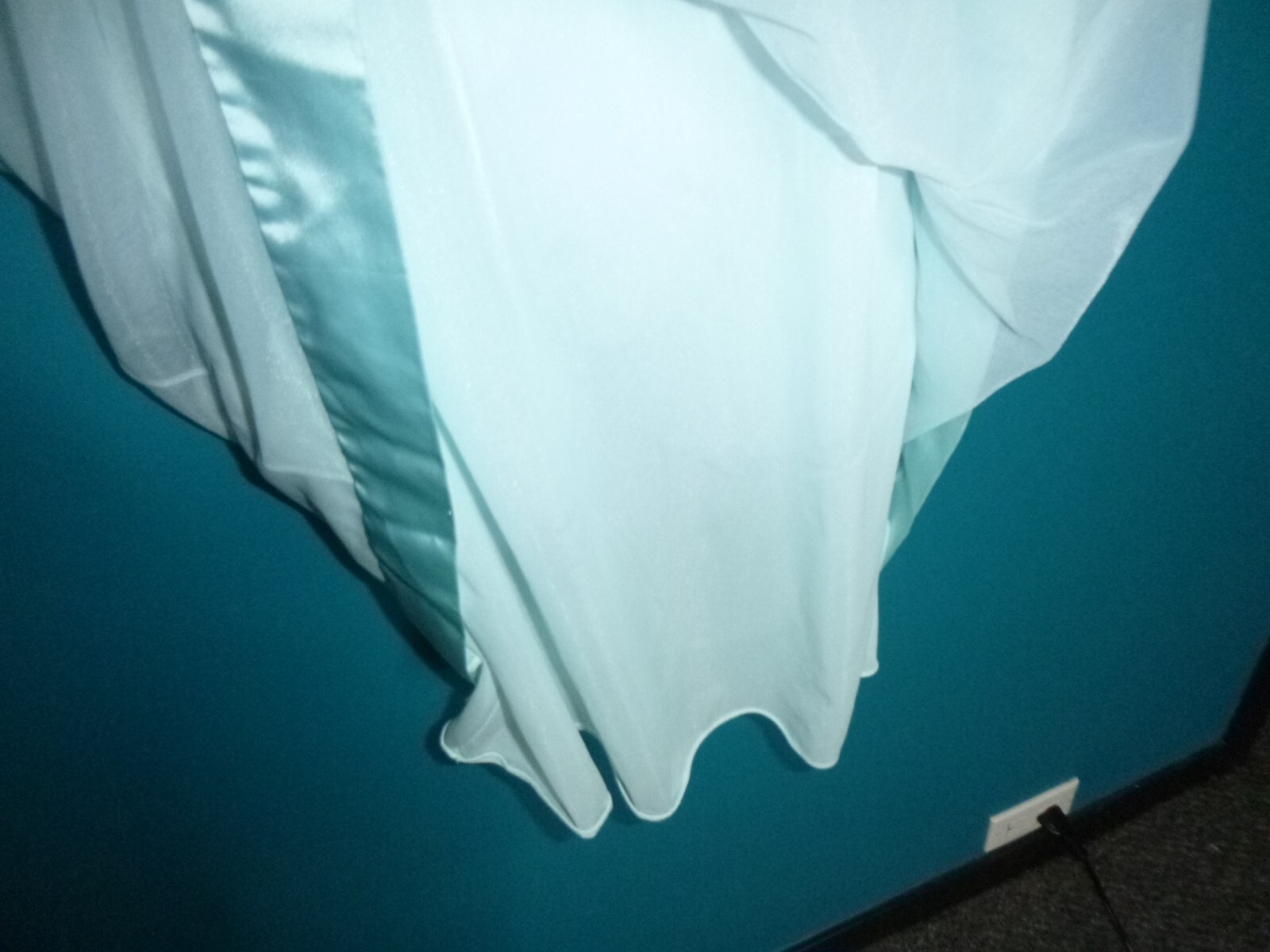 Vtg Gossard Artemis AQUA 2 Layer Chiffon Overlay Short Nightgown Sz M