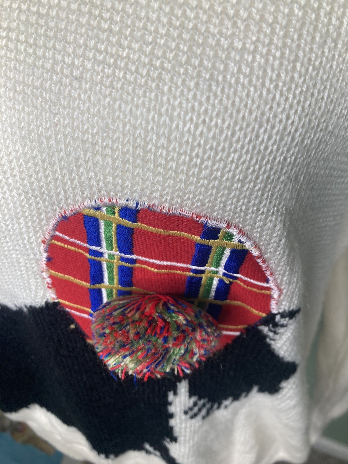 Vintage Cyn Les Shirlee Womens V Neck Sweater Scottie 1960s Size Medium M