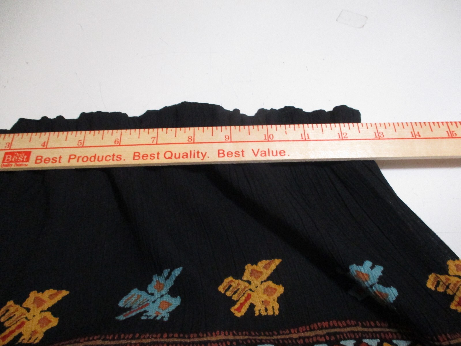 Vintg Carole Little St Tropez West Rayon Gauze Maxi Black Turquoise SW Print M-L