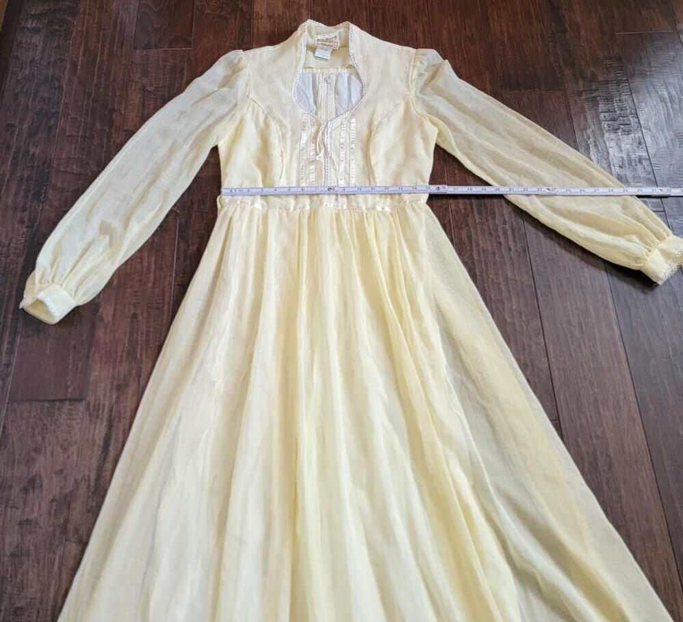Gunne Sax Romantic Renaissance Bridal Collection Maxi Dress Vintage SZ 13 FLAWS