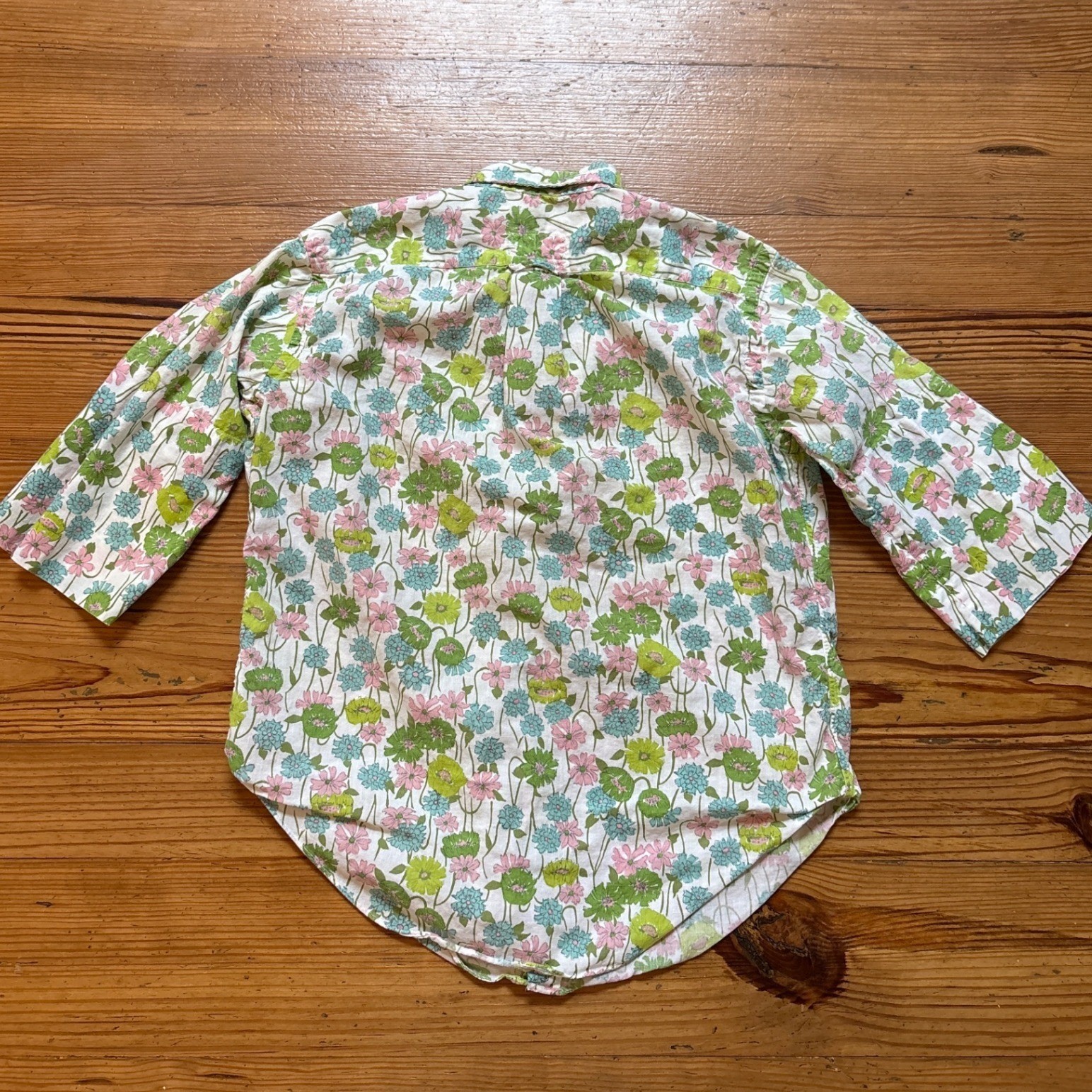 Gant Shirtmakers Floral Button Down Women Pink Green Oxford Voile Yale SIZE S