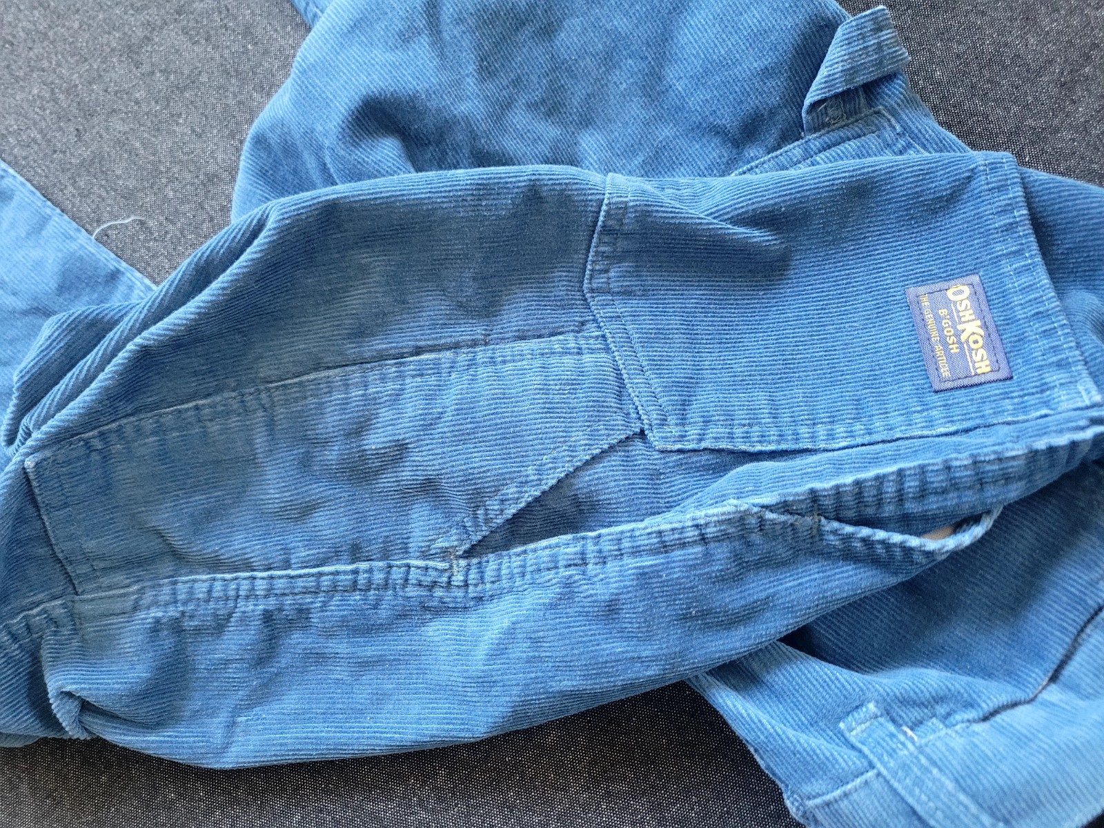 Vintage 80s 90s Oshkosh Bgosh Blue Corduroy Pants Slacks Carpenter 30×31 High