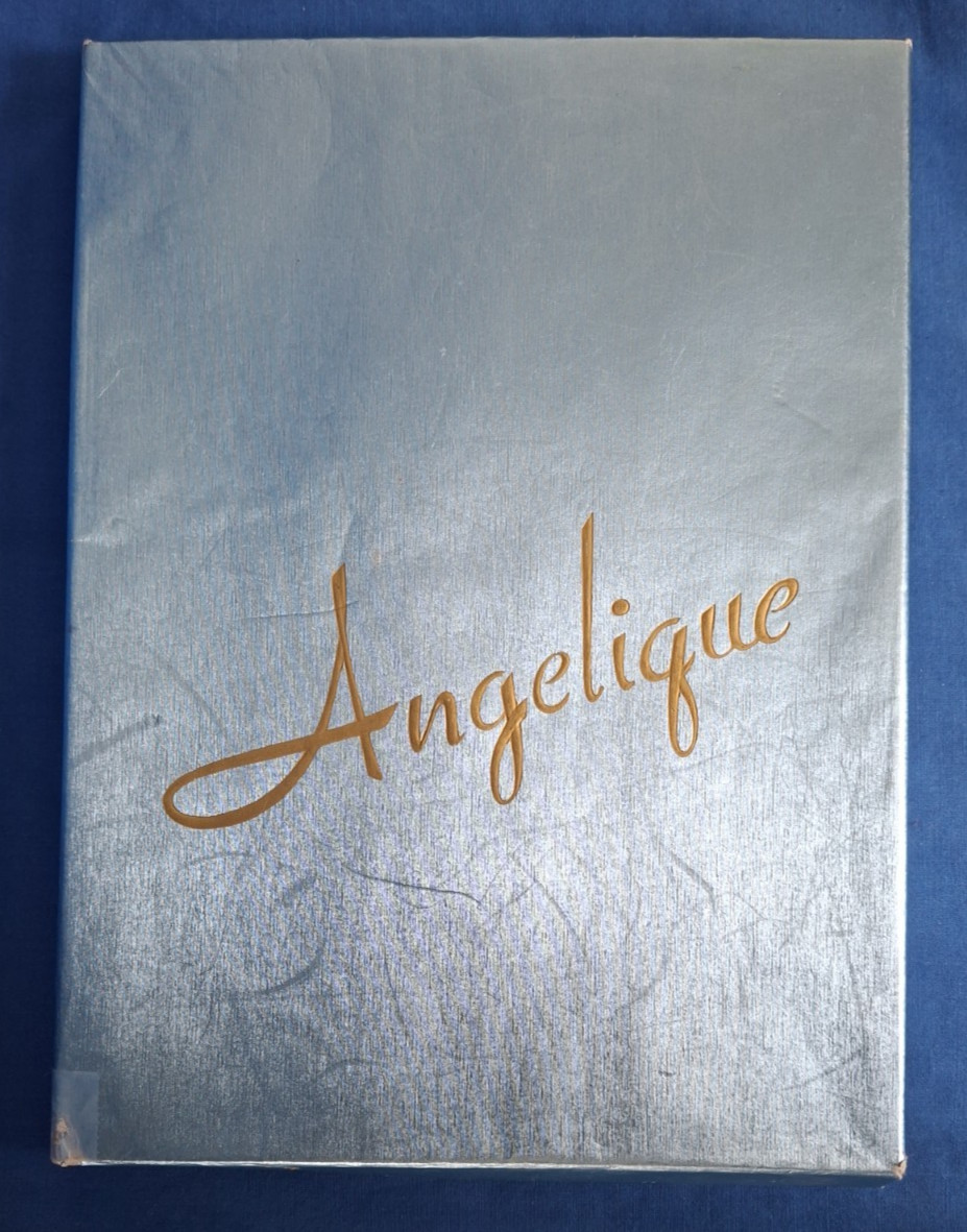 3 Pair Vintage Angelique Nylon Stockings 9 S New In Box Rose Tint Seamless