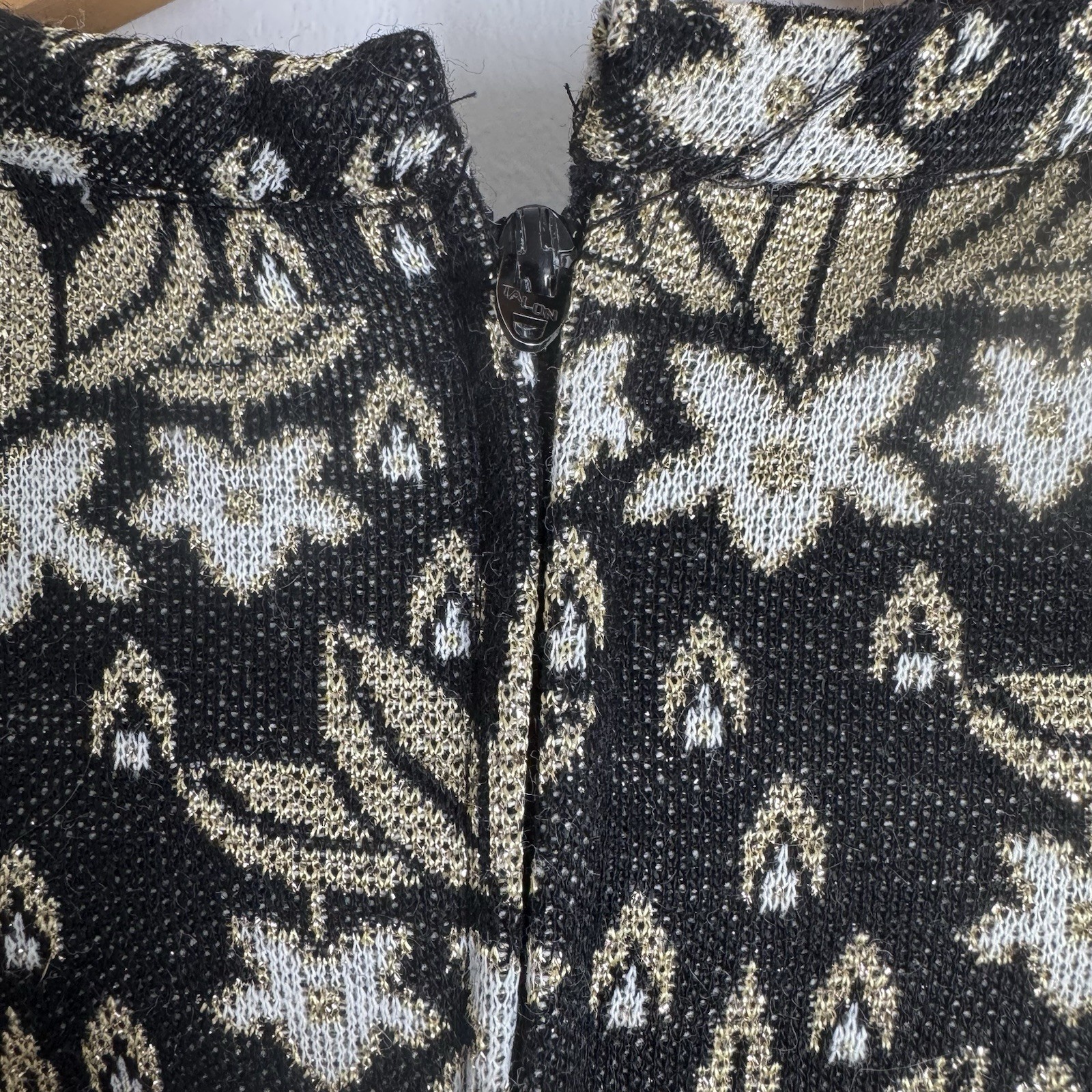 Vintage 60s Gold & Black Baroque Quilt Top & Velvet Skirt Maxi Dress XS 1960s