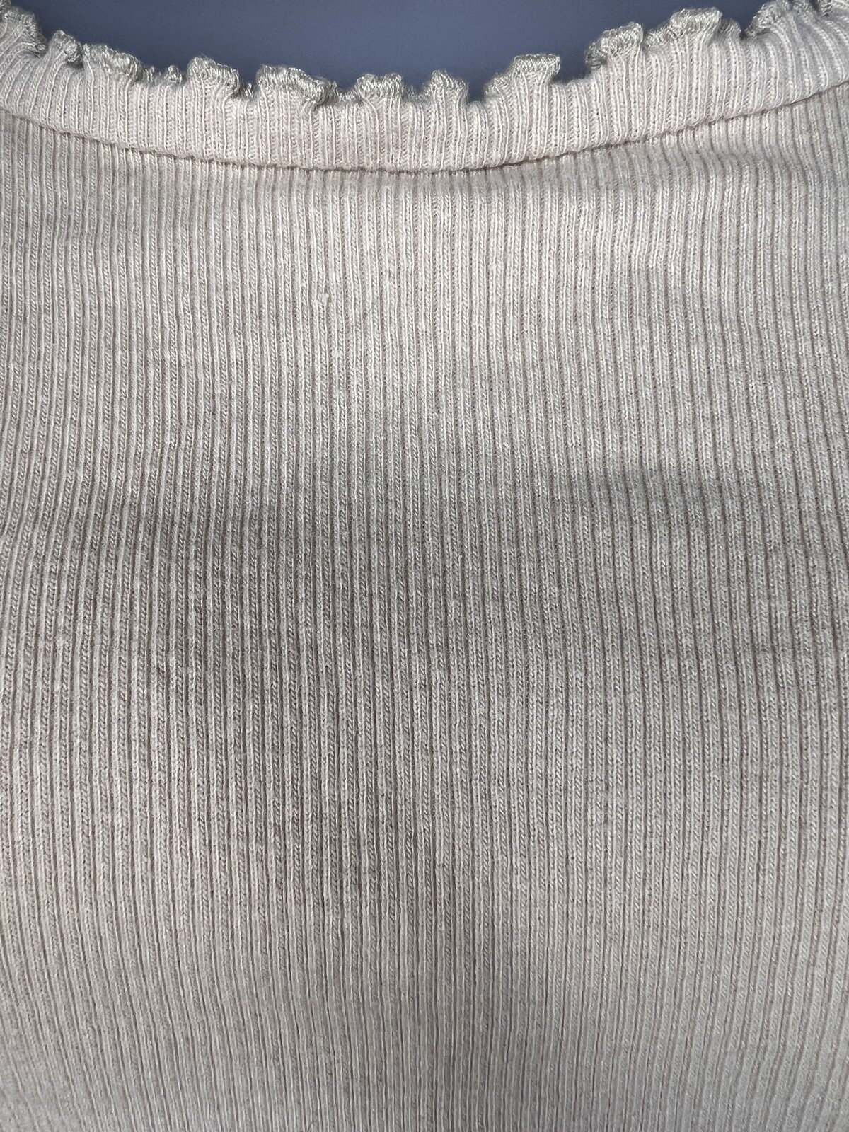 Betty Blue Vintage Crop Top Ruffle Edge Plus 26/28 Made in Hong Kong 1980s