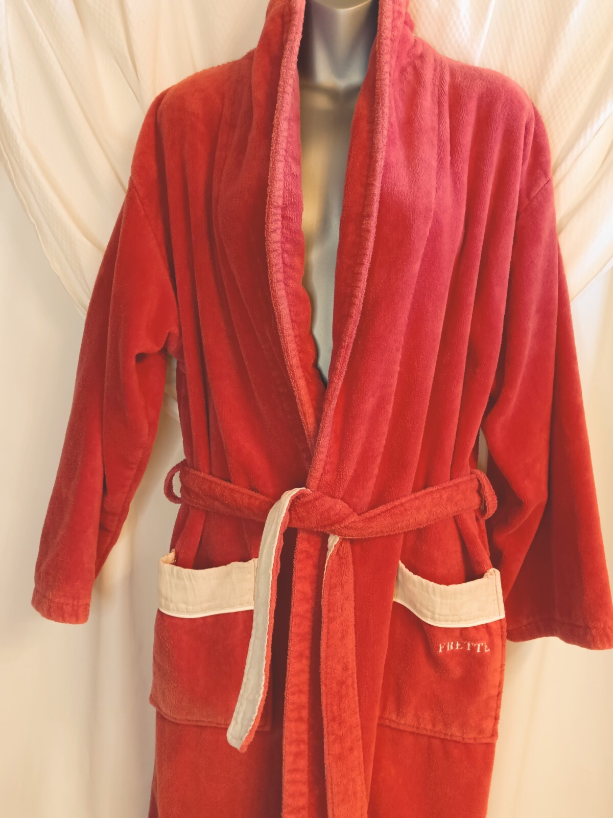Frette Vintage Bathrobe Orange Size Medium Turkey