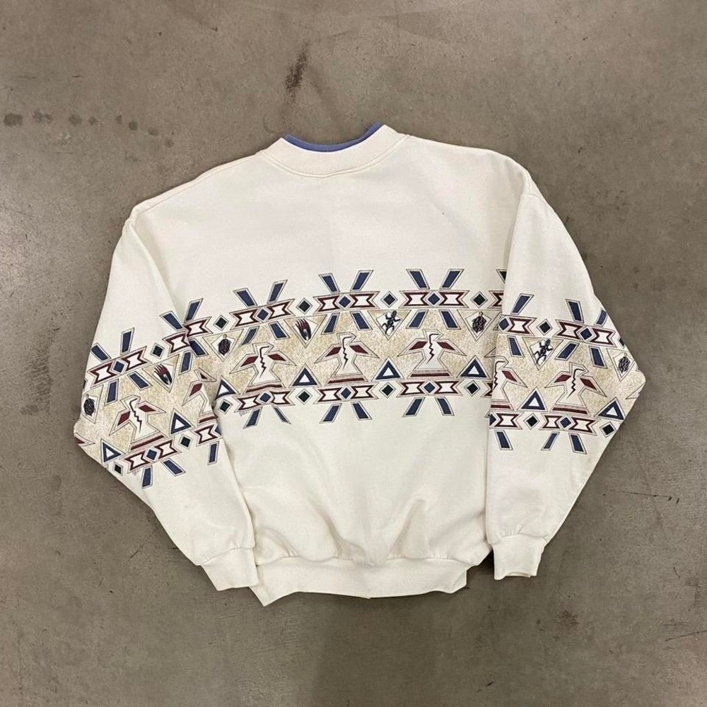 Vintage Art Unlimited Sportswear Aztec Sedona Arizona Button Up Crewneck Size L