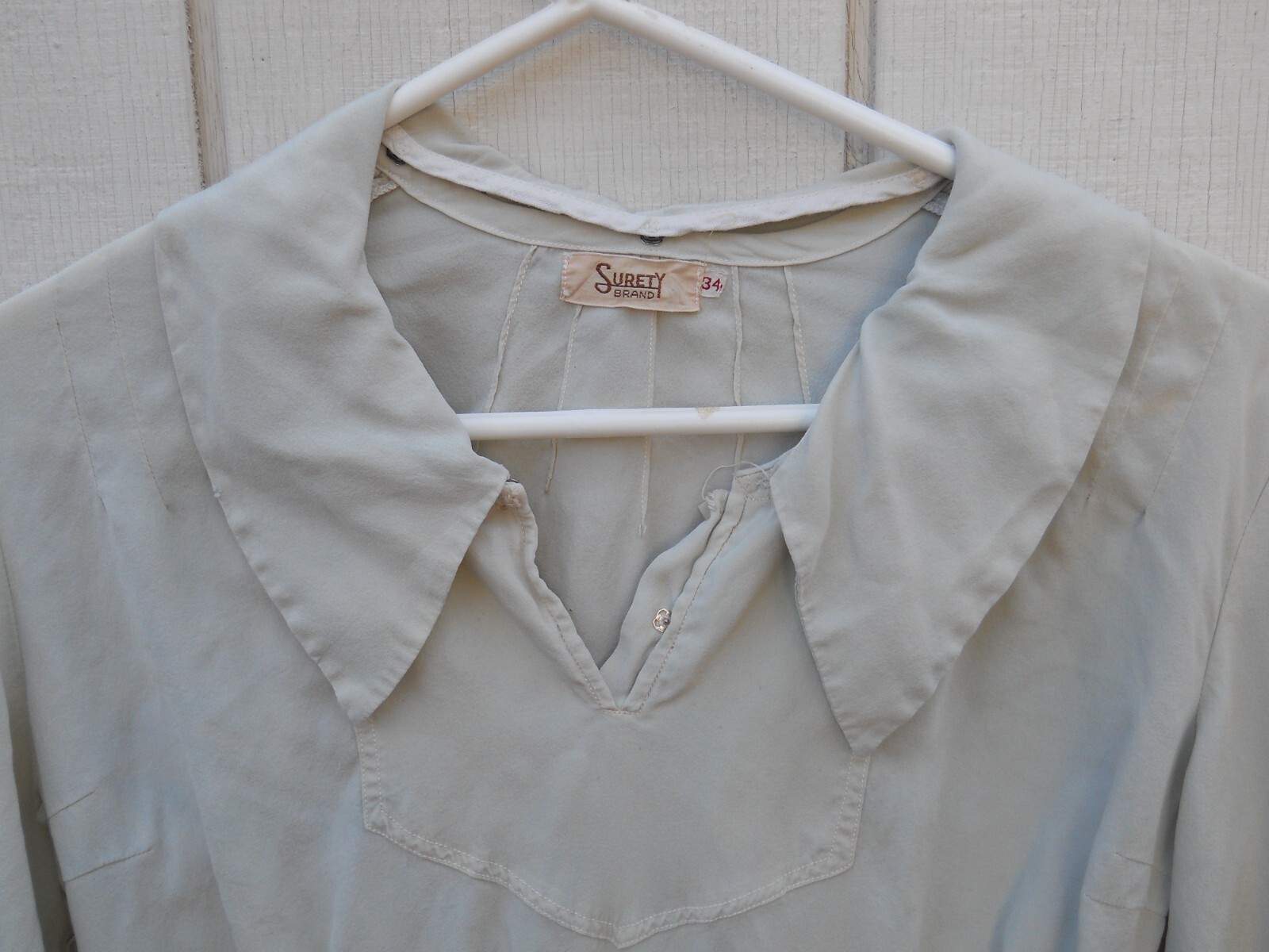 TWO DRESSES VINTAGE 40’S WOMEN’S SILKY GREY LONG SLEEVE DRESS SZ 34 &SZ 12 AS IS