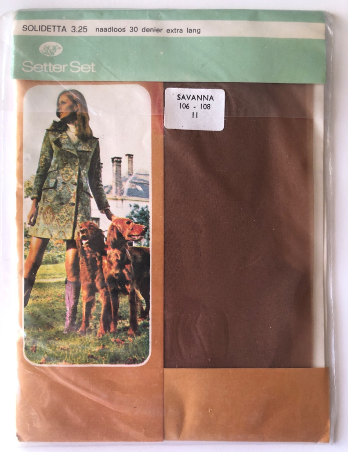 Rare Vtg Setter Set Nylon Stockings 11 Extra Long Netherlands Dutch Naadloos