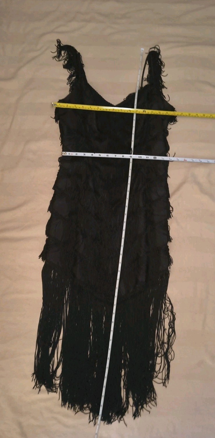 Vintage Fringe 80’s Flapper Sexy Party Dress Size 9/10 by TD4 Electra – DP32