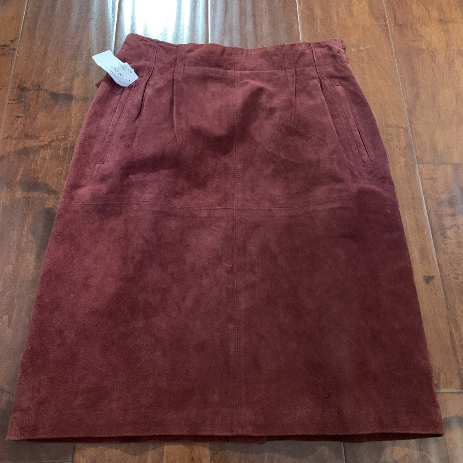 90’s Vintage Robinson’s Suede Skirt High Waist Hip Pocket Red Size:8
