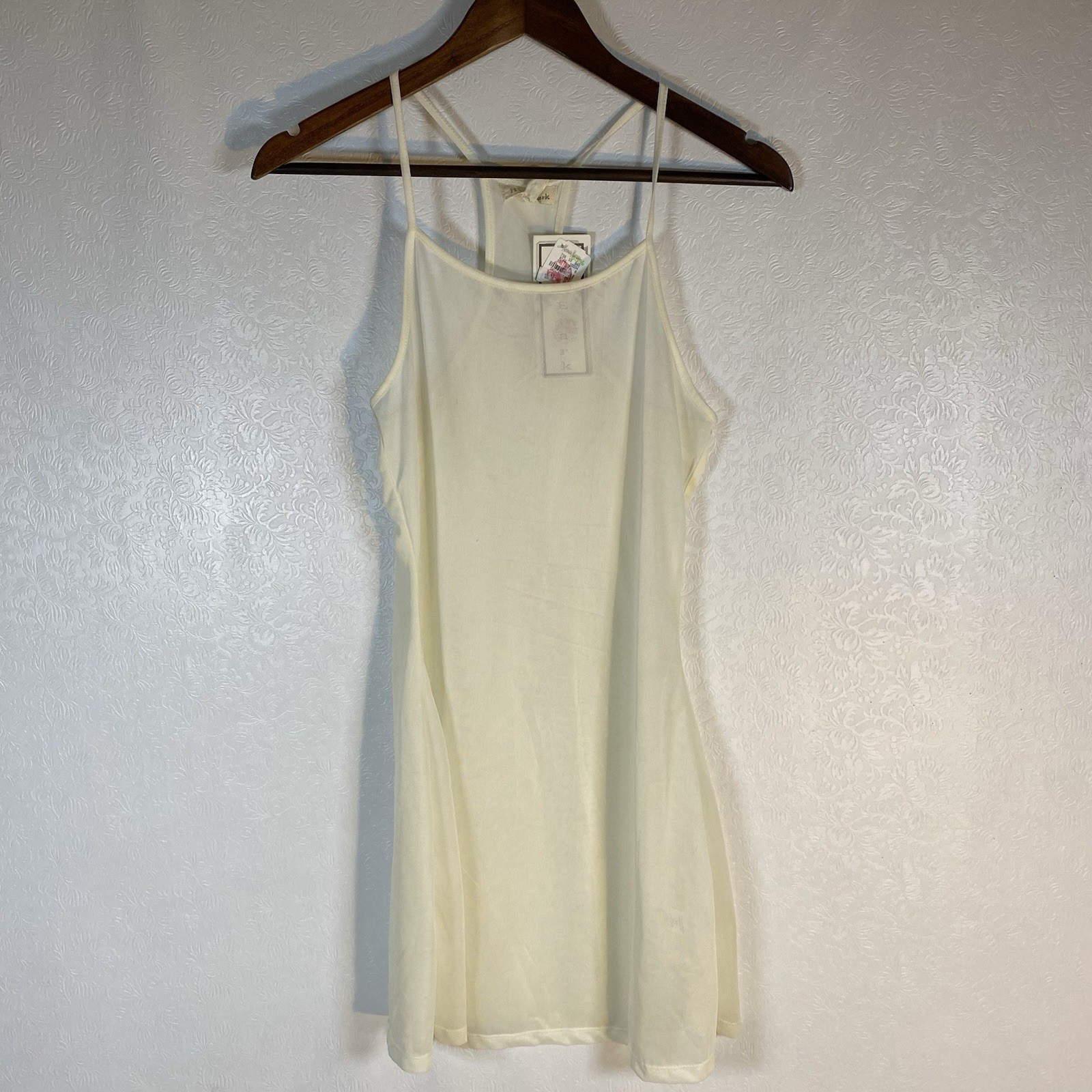Vintage Hyde Park sz XS Cream Sheer Slip Lingerie Nylon Neiman Marcus NEW NOS