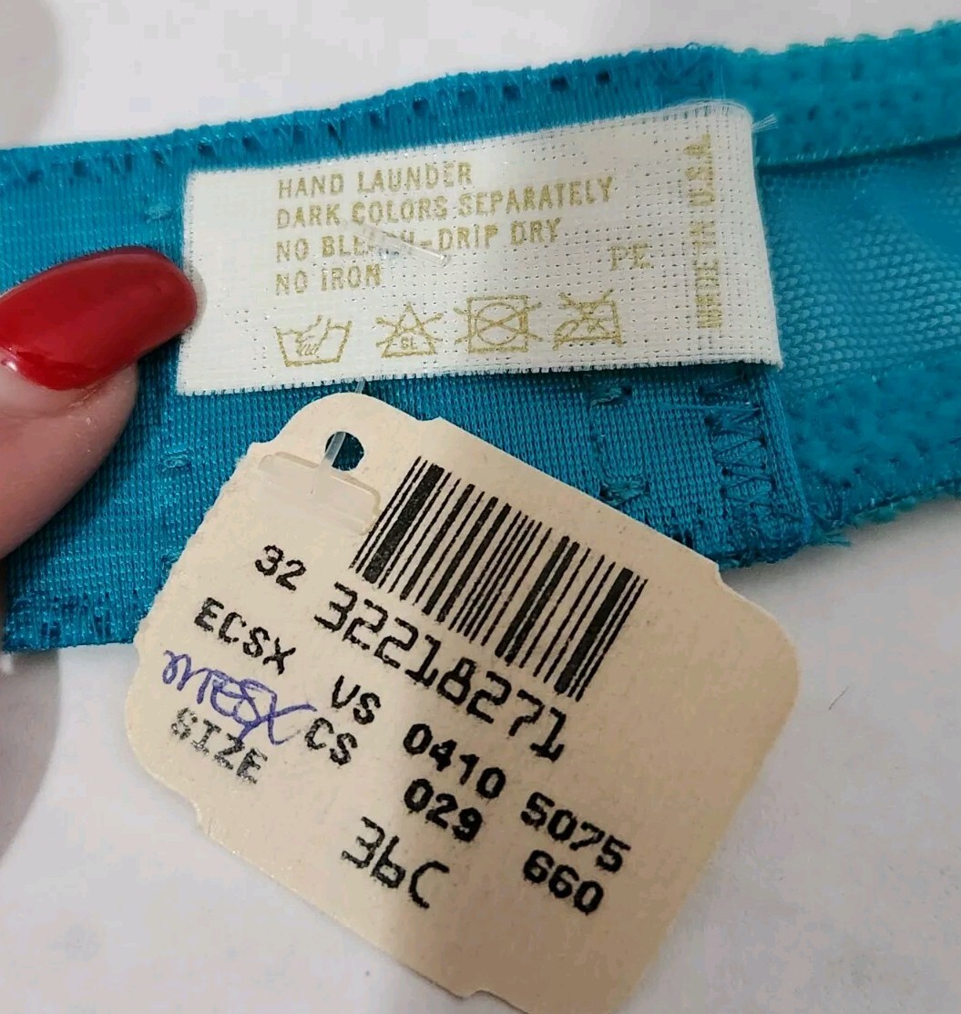 Vintage Victoria’s Secret Gold Label CROWN Bra 36C Made in USA- NWT – BLUE 70817