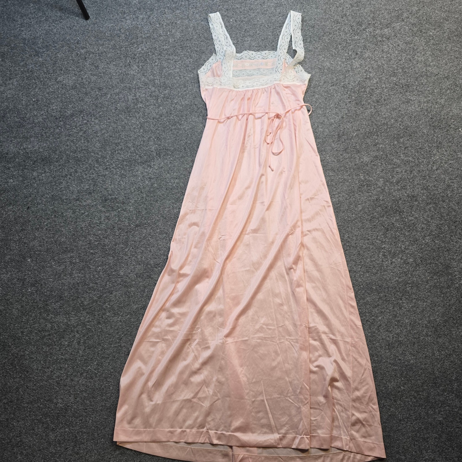 Josbard Artemis Nightgown Womens Size Small Petite Pink Satin Maxi Vintage Retro
