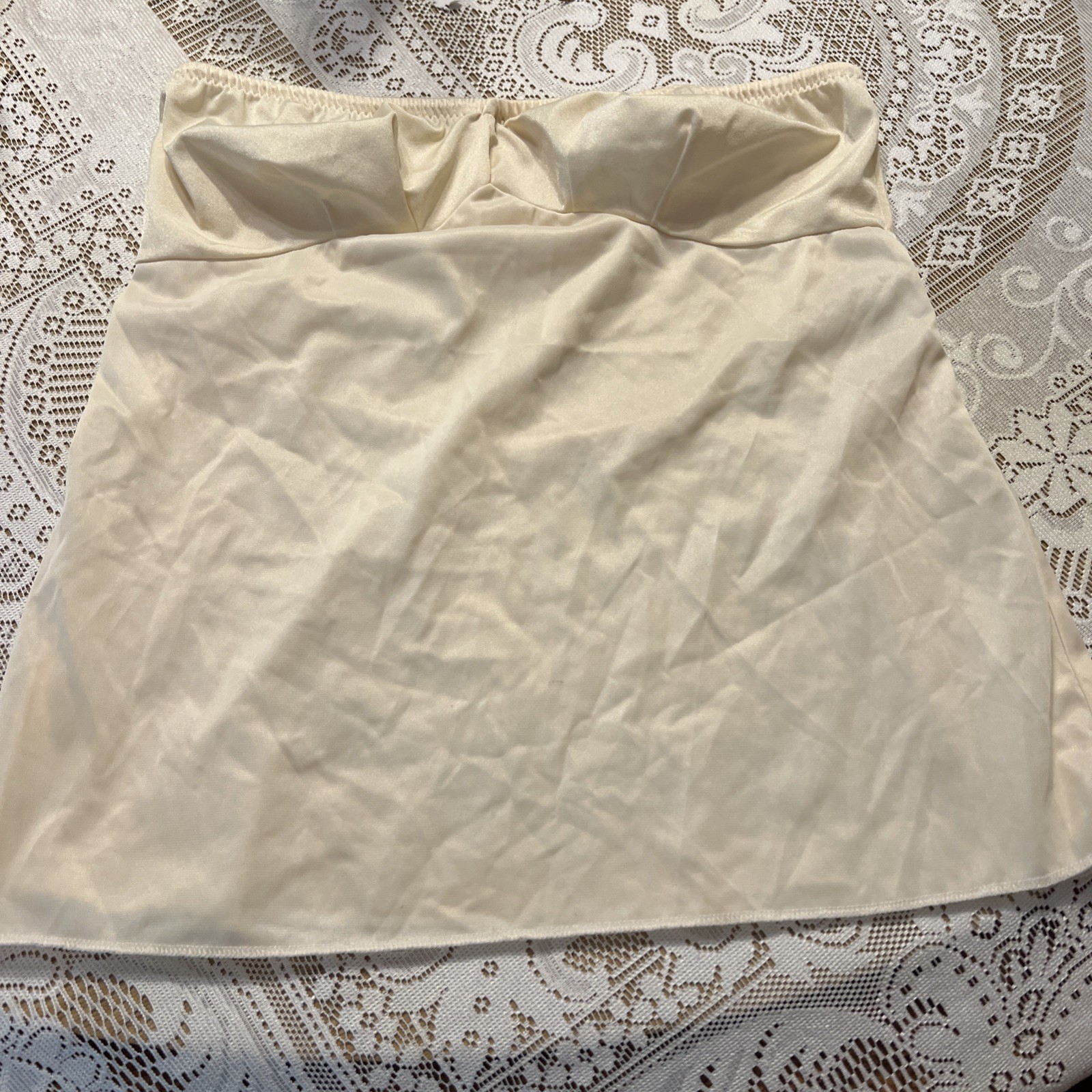 Wonder Maid slip camisole strapless 36 union made Antron noncling Nylon Lycra
