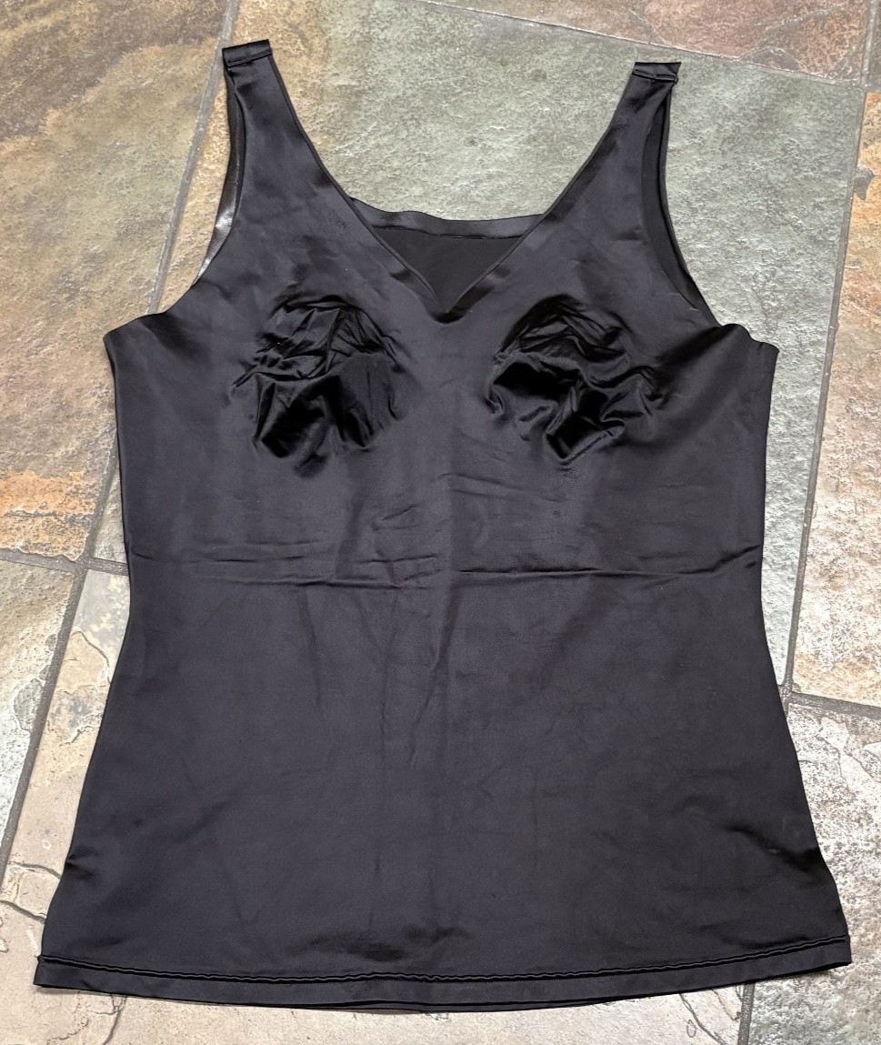 FLEXEES Size XL BLACK DECADENCE Shaping Molded Cup Camisole Disc’t Style #4466