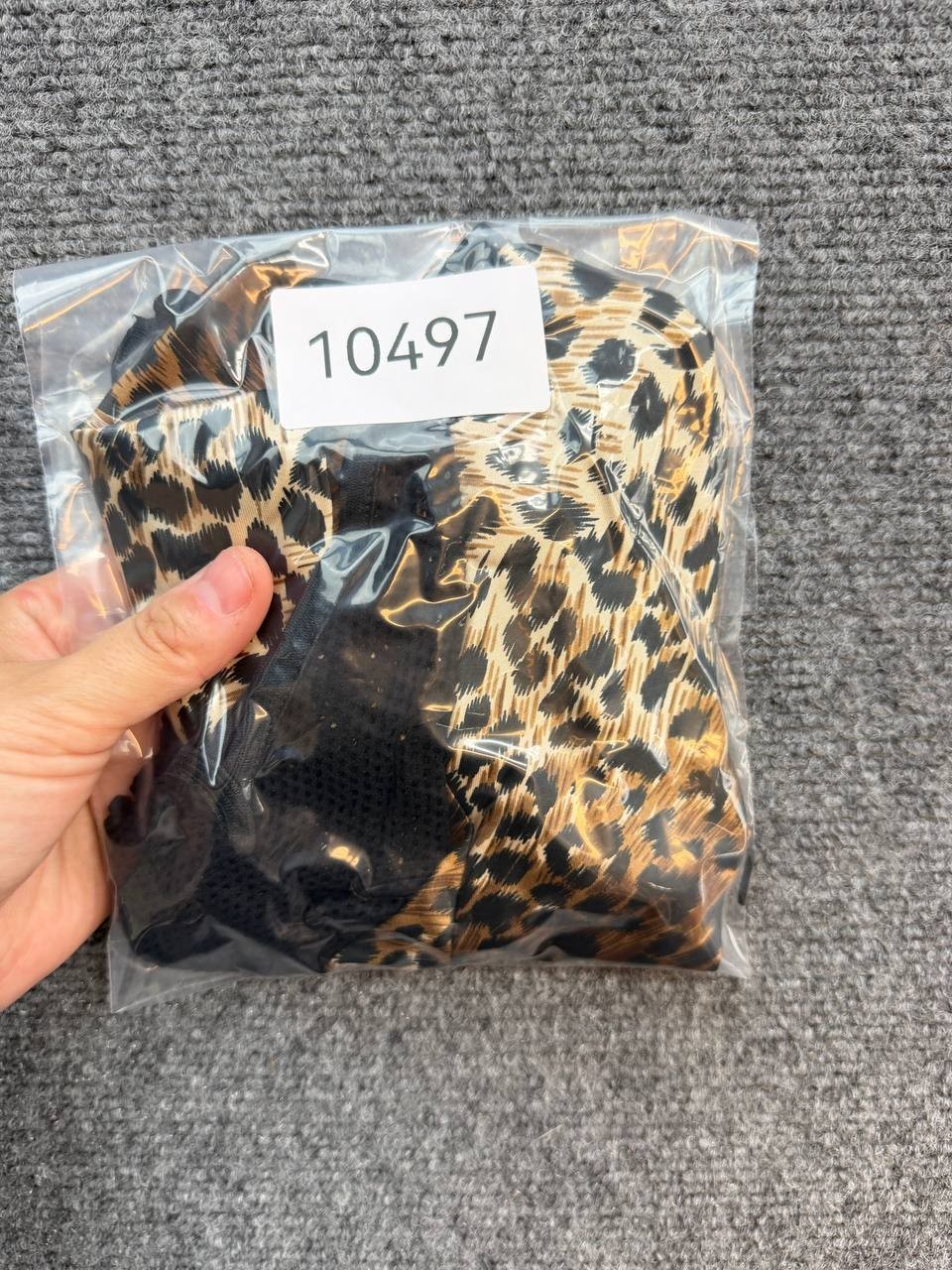 Vintage Leopard Print Teddy Bodysuit Lingerie Women’s Black Mesh Satin Medium