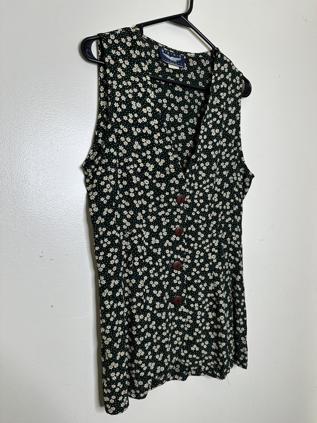 Vintage Best American Clothing Co Suit Top M Bottom Sm Green Floral Polka Dot
