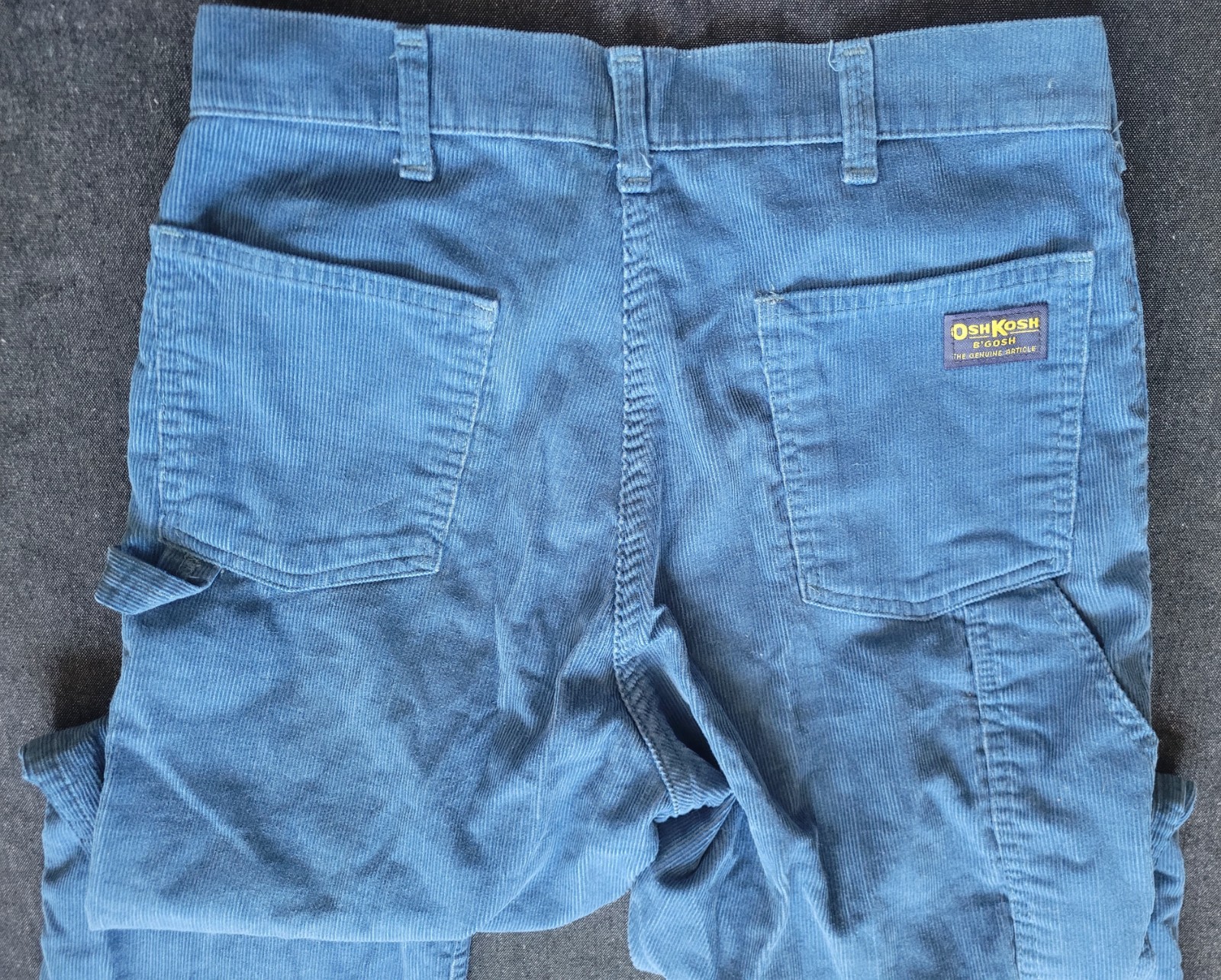 Vintage 80s 90s Oshkosh Bgosh Blue Corduroy Pants Slacks Carpenter 30×31 High