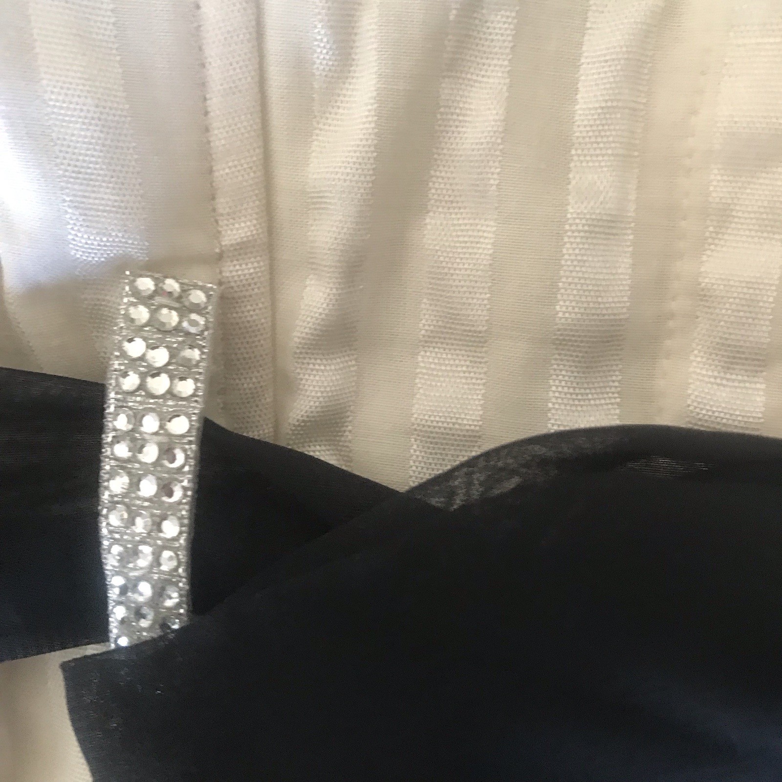 VTG y2k Charlotte Russe bustier corset fitted strapless top rhinestone loops