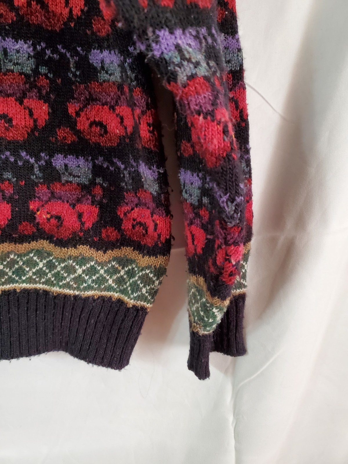 Vintage Mi Ki Majestic International Knitwear Sweater Size Small Petite 8% Wool