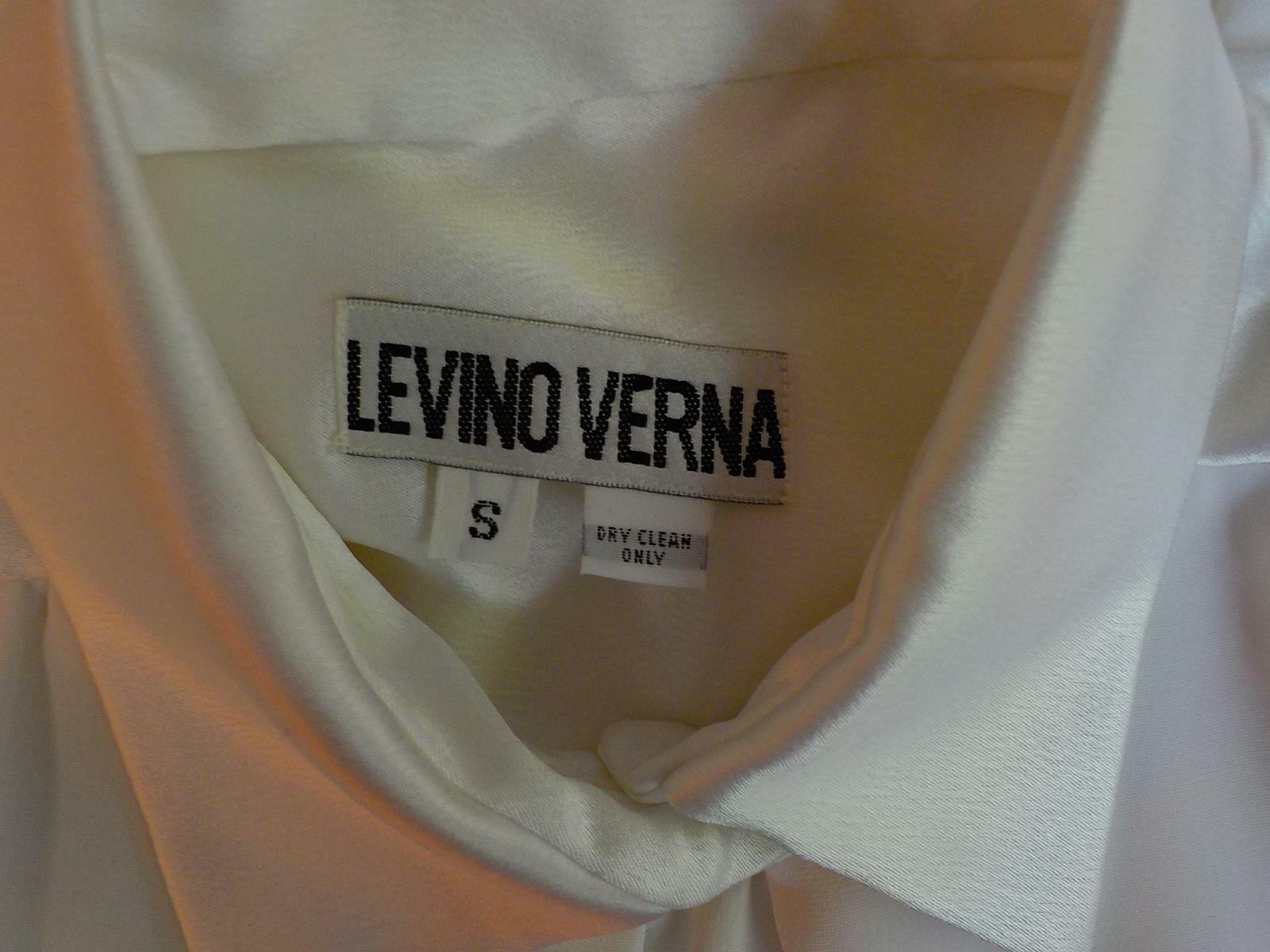 LEVINO VERNA LS Padded Shoulder Single Button Open Front Jacket-Ivory-SZ SMALL