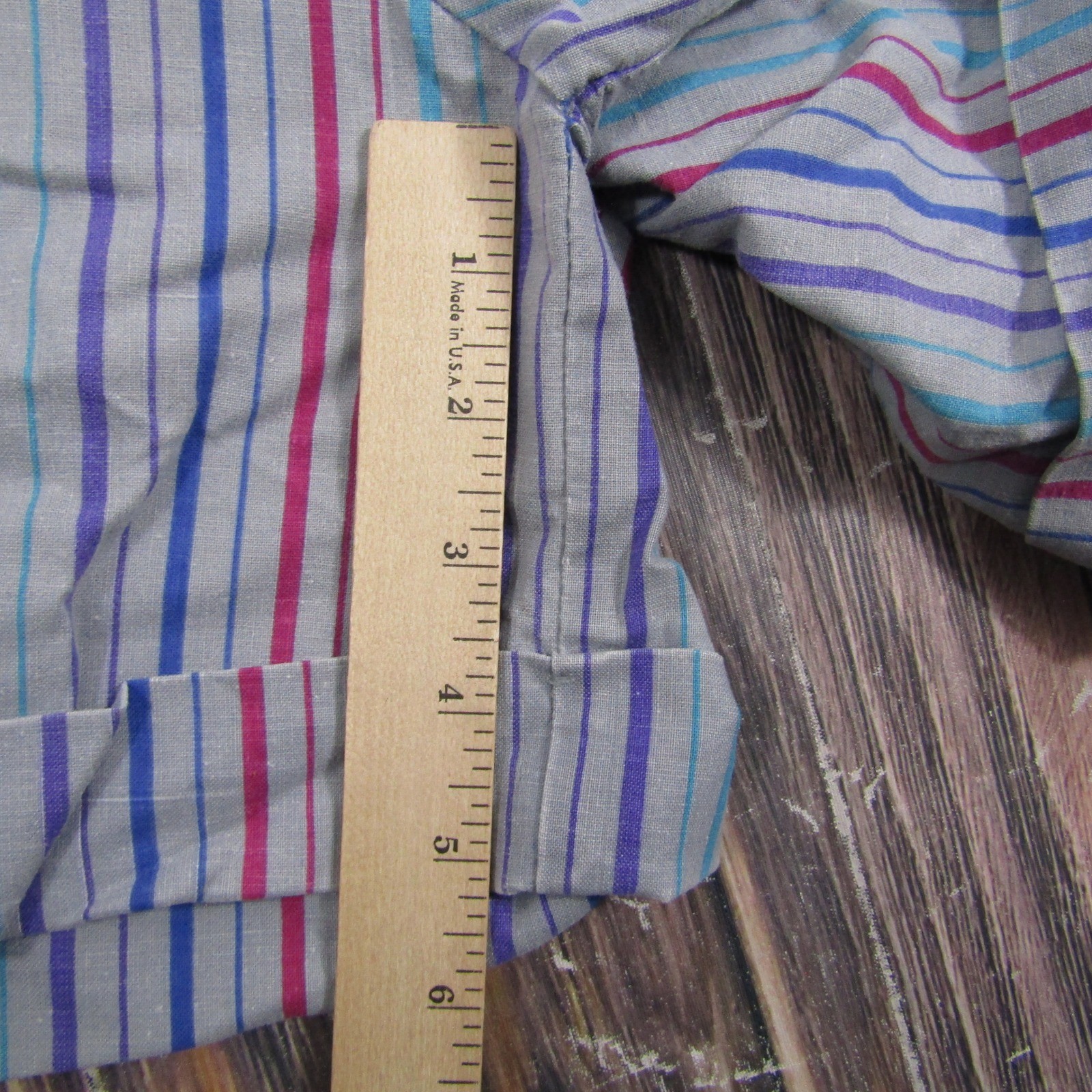 Spinnaker Sport Striped Shorts Womens 26 Grey Vintage High Rise Cuffed Pleated