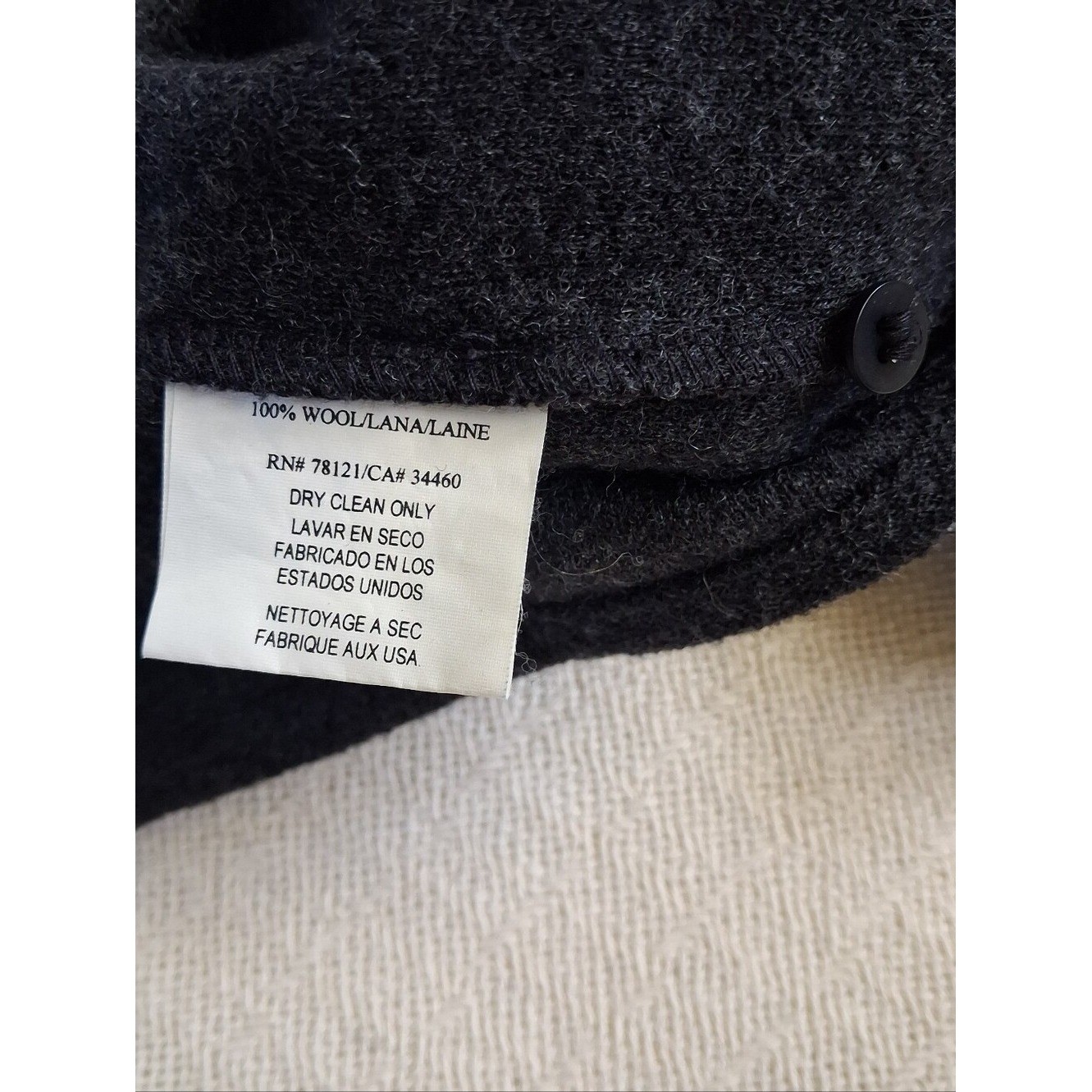 eileen fisher wool collared sweater medium minimalist quiet luxury lagenlook