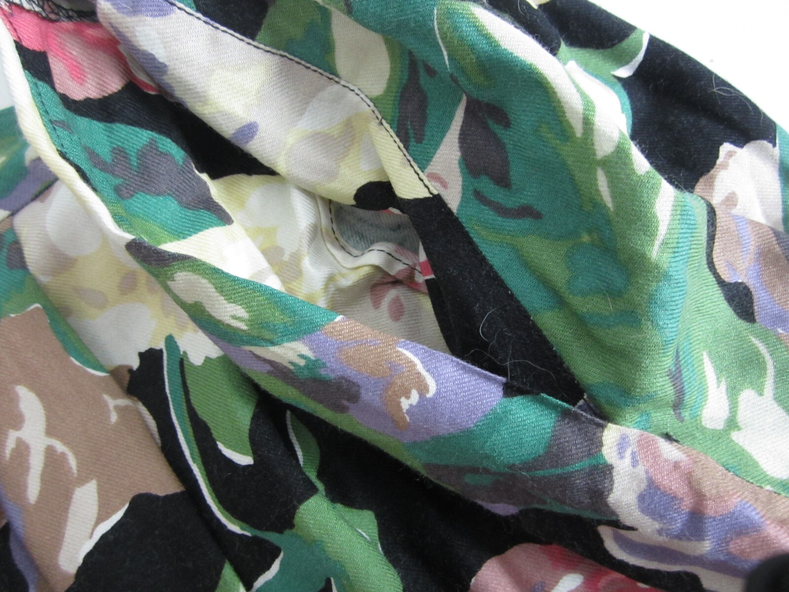 New Vtg JM Collectibles Womens 8 Floral Midi Skirt Wool Rayon Waist 24″ XS
