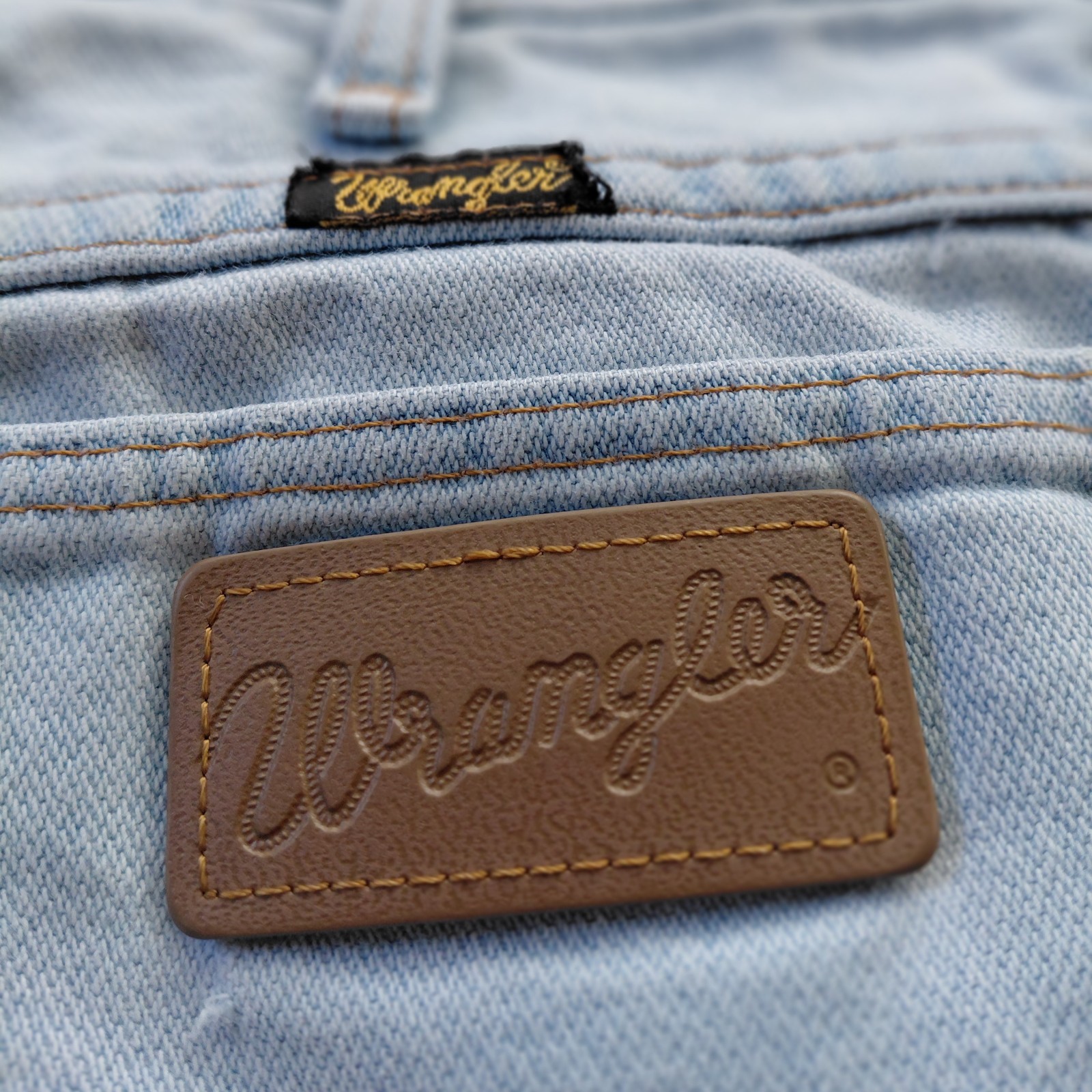 Vintage 70s Wrangler Jeans Light Wash High Waisted Bootcut USA Sz 28×34 RARE