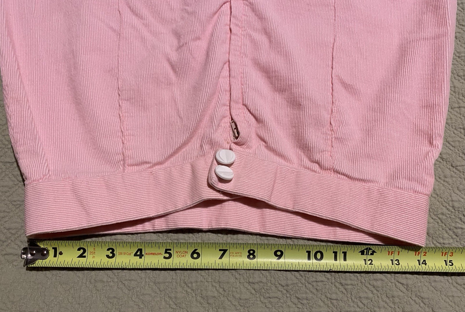 VTG Handmade Light Corduroy Pink Pleated High Waisted Wide Leg Pants- Slacks Lrg