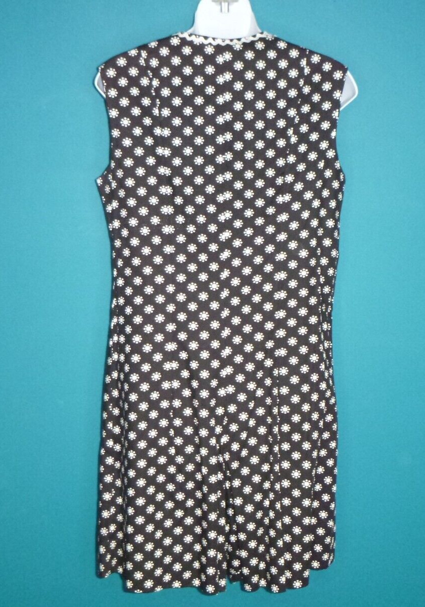 Vtg 70s Liberty Circle Zip Front Romper W/ Matching Button Front Skirt Sz L