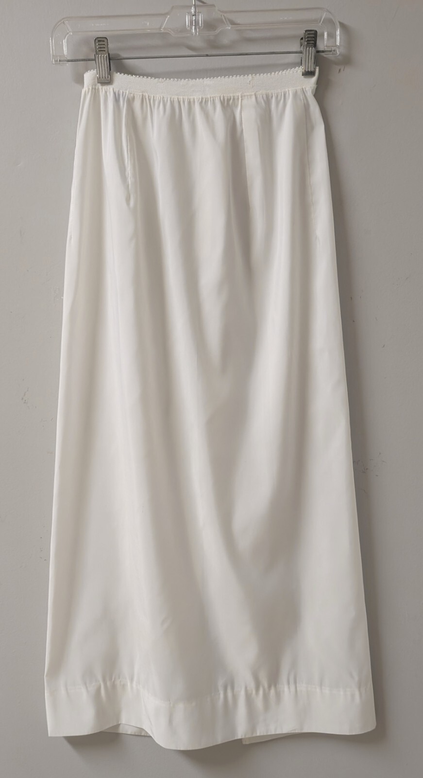 Glydons Vintage 60’s White Hollywood Maxi Half Slip Zipper Snap Slit S