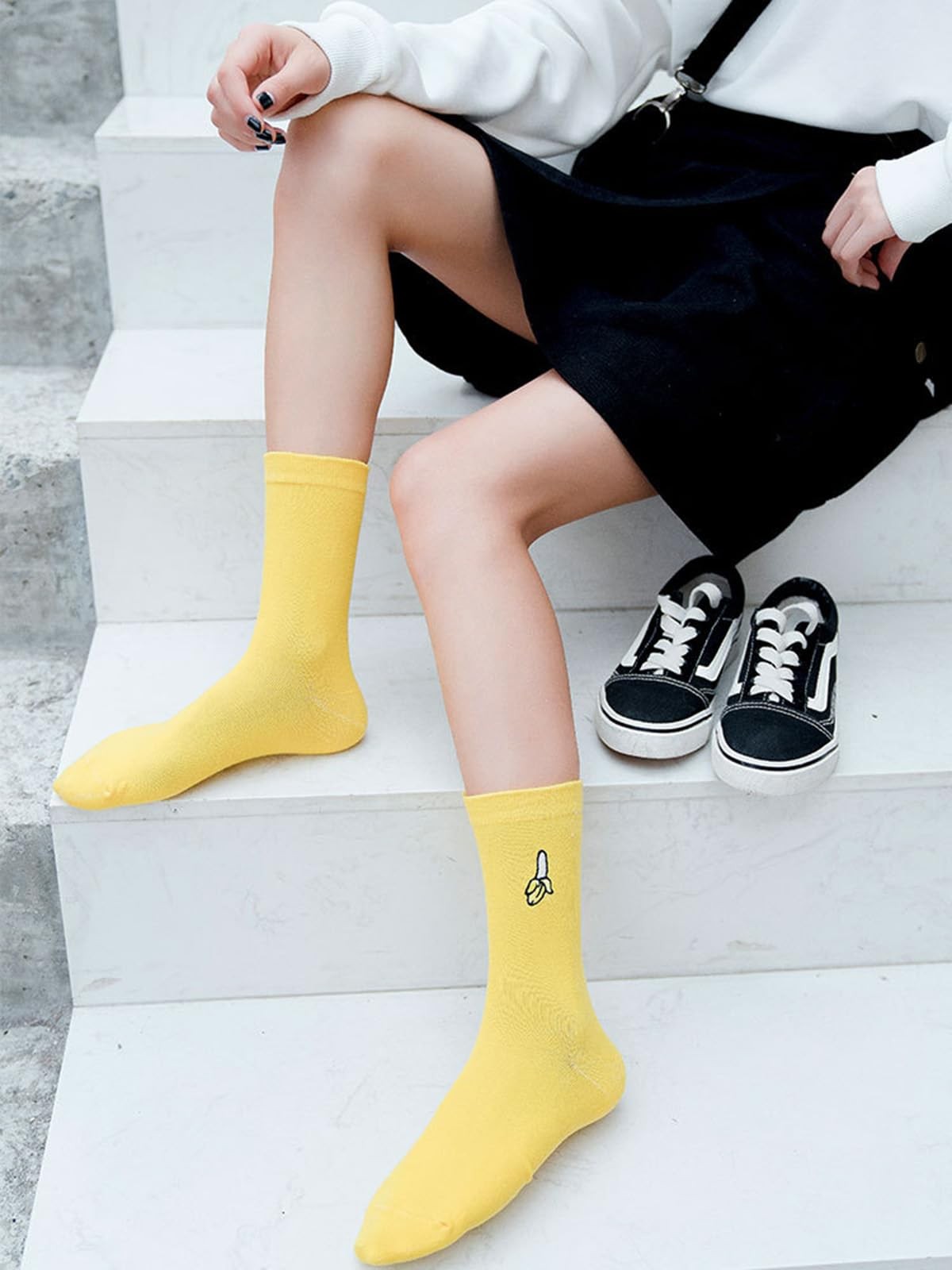 MeiLiZuRL Fruit Socks Cute Cherry Avocado Pineapple One Size, Multi