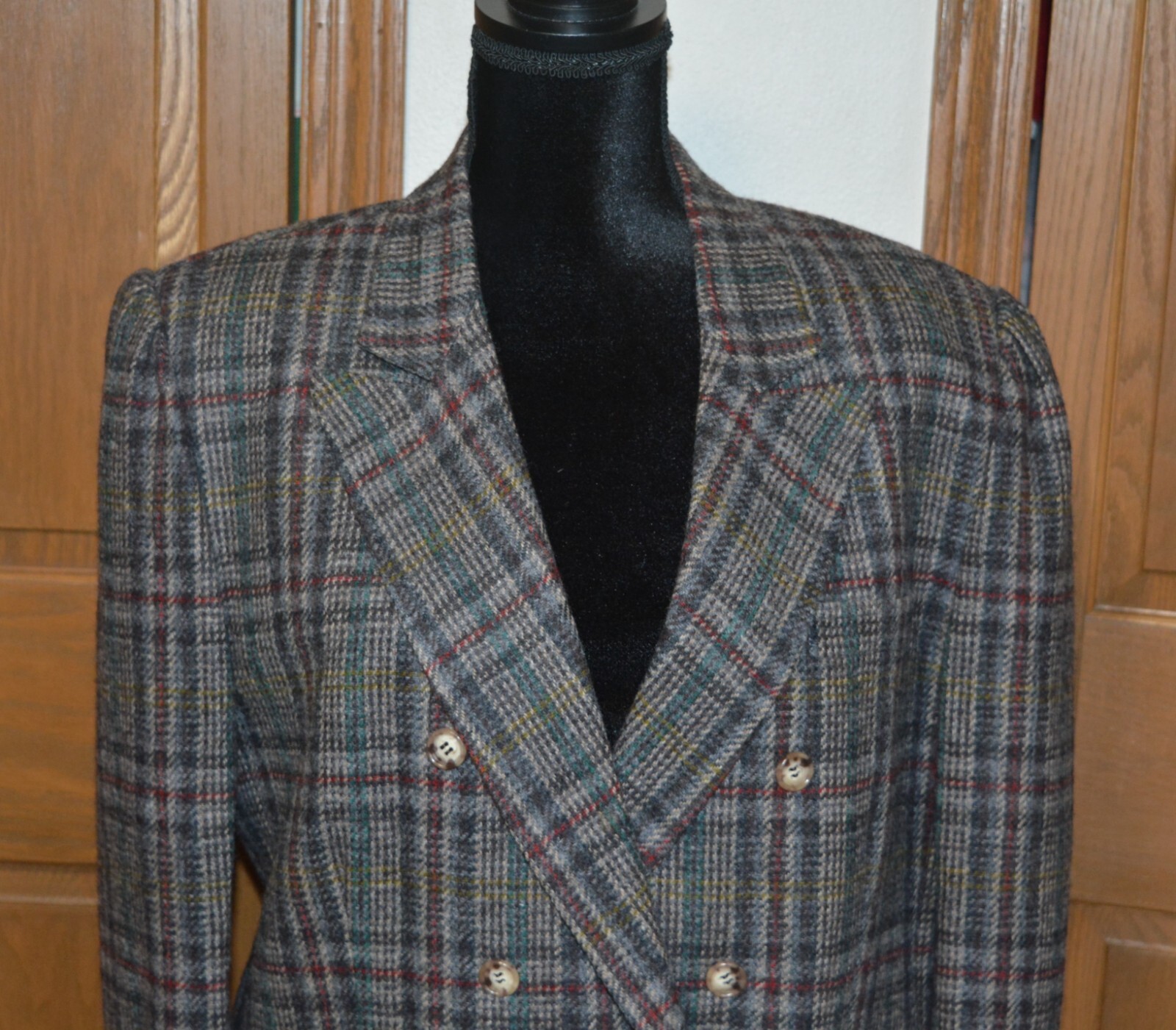 VTG Women’s 100% Wool Plaid Maxi Skirt Suit Set 14 COUNTY SHOP by MARSHALL FIELD