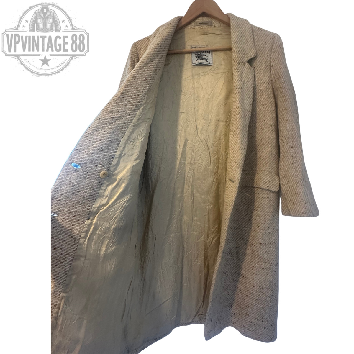 Vintage Burberry Prorsum Beige Wool Women’s Trench Coat