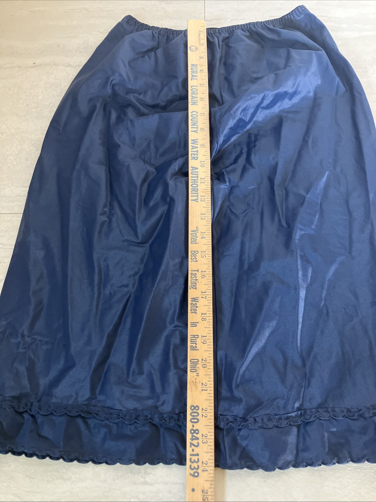 Half Slip Vintage Lingerie Nylon American Maid Skirt Liner 60s Navy Blue Medium